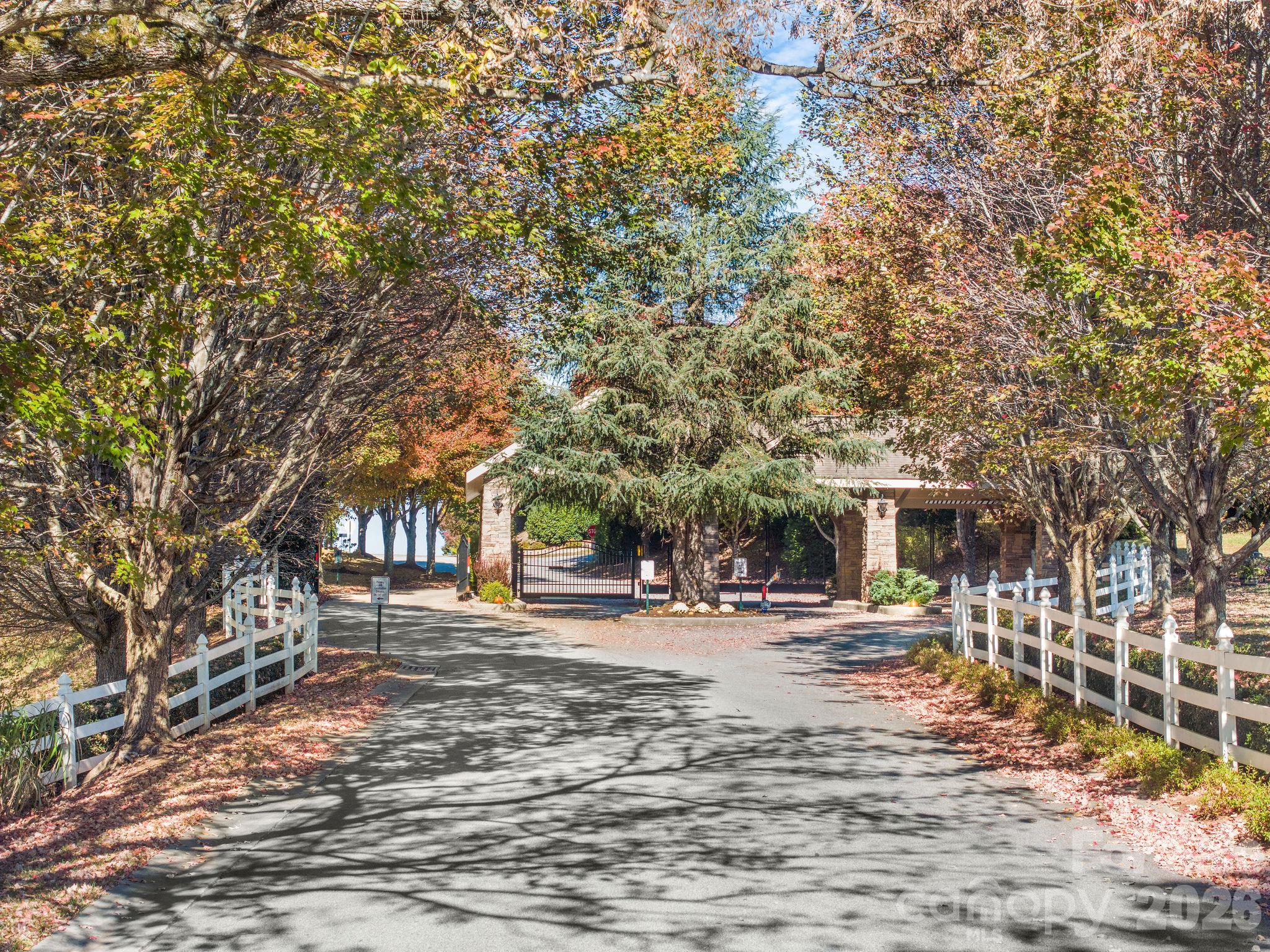 Gated entrance to the neighborhood - 50 Rose Creek Road, Leicester