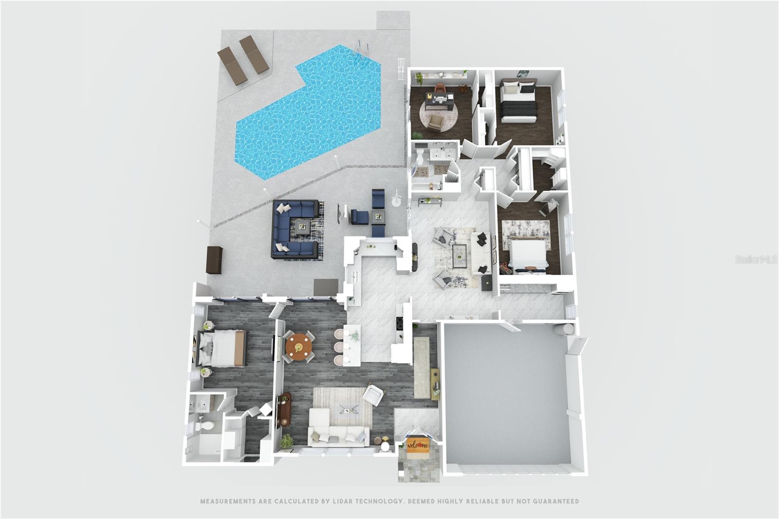 3D FLOORPLAN - 3222 WESSEX WAY, CLEARWATER