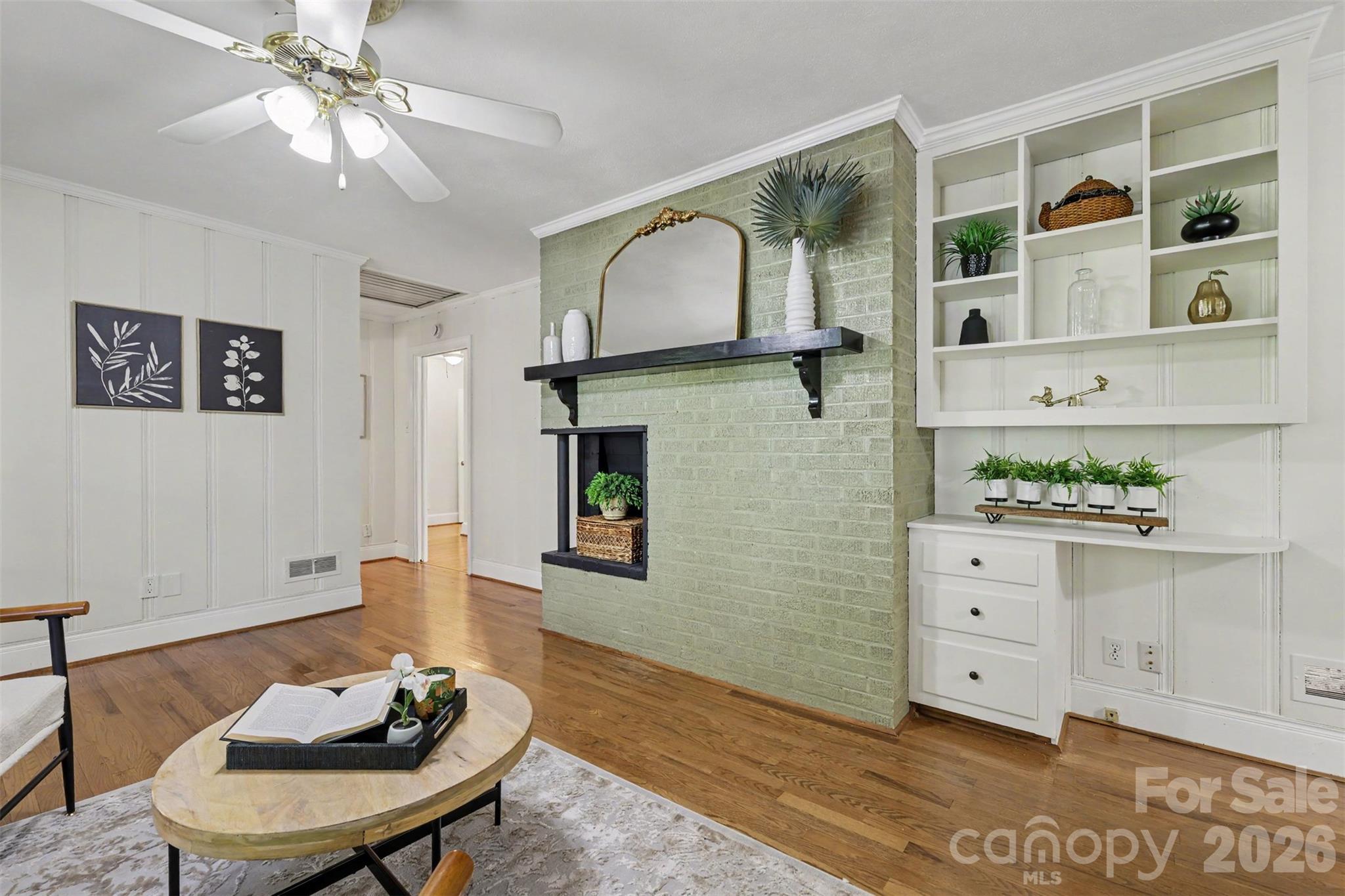 Built-in shelving adds charm and practical storage. There's room to make this space your own! - 407 Pine Street, Fort Mill