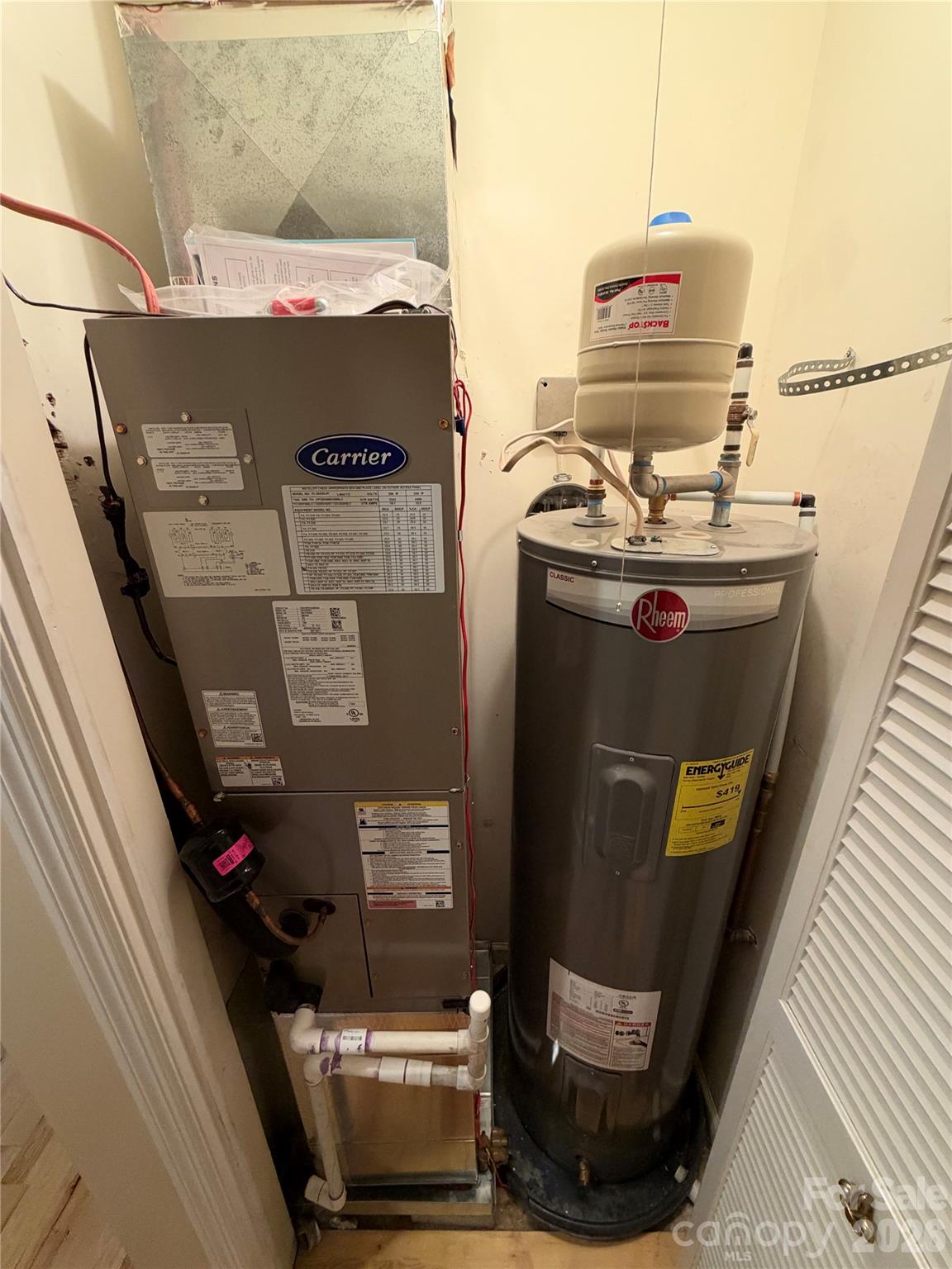 Heat Pump and Water Heater Closet - 1747 Haywood Manor Road, Hendersonville