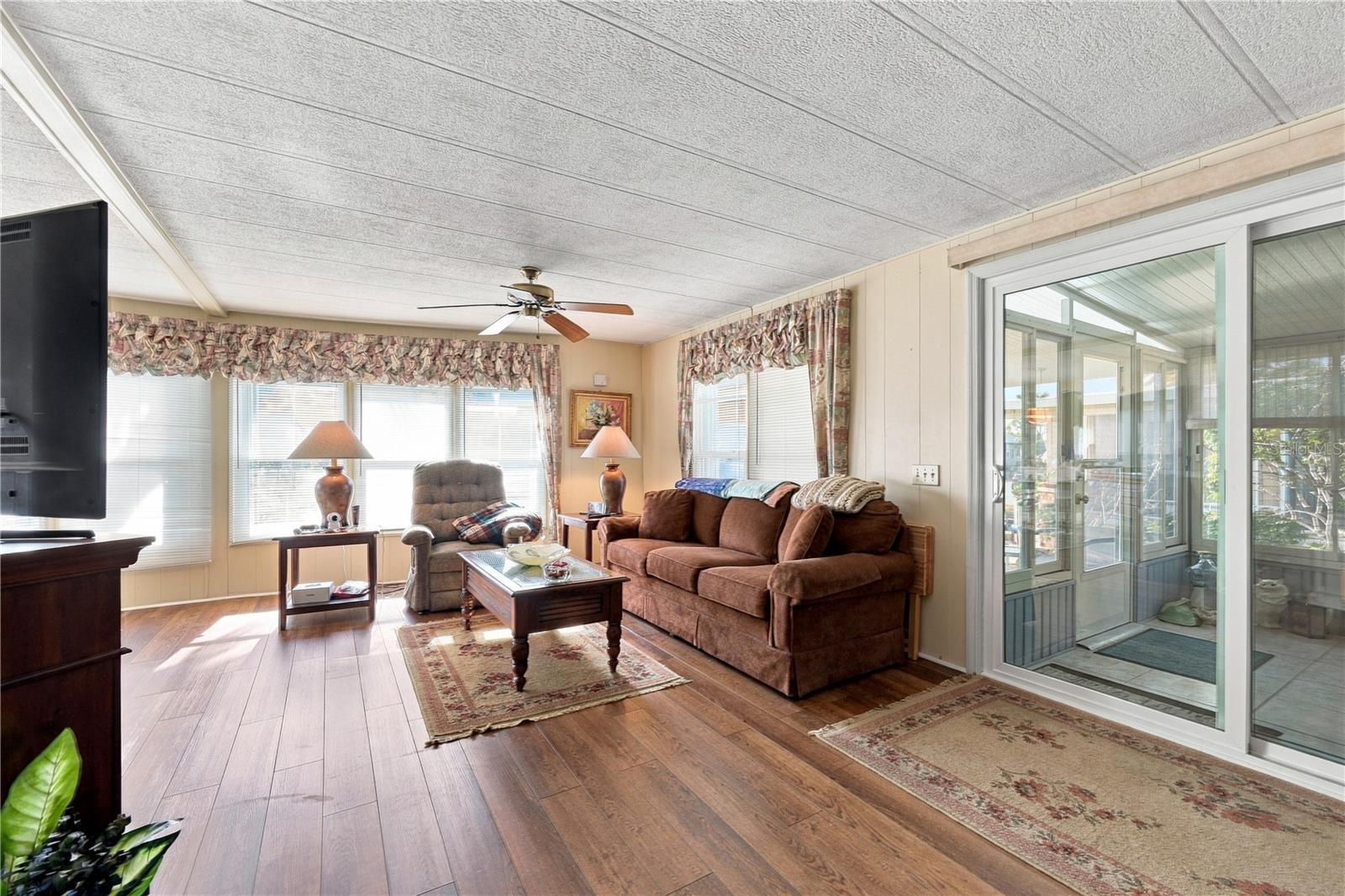 Living Room with sliding glass doors to Lanai - 2100 KINGS HWY #306, PORT CHARLOTTE