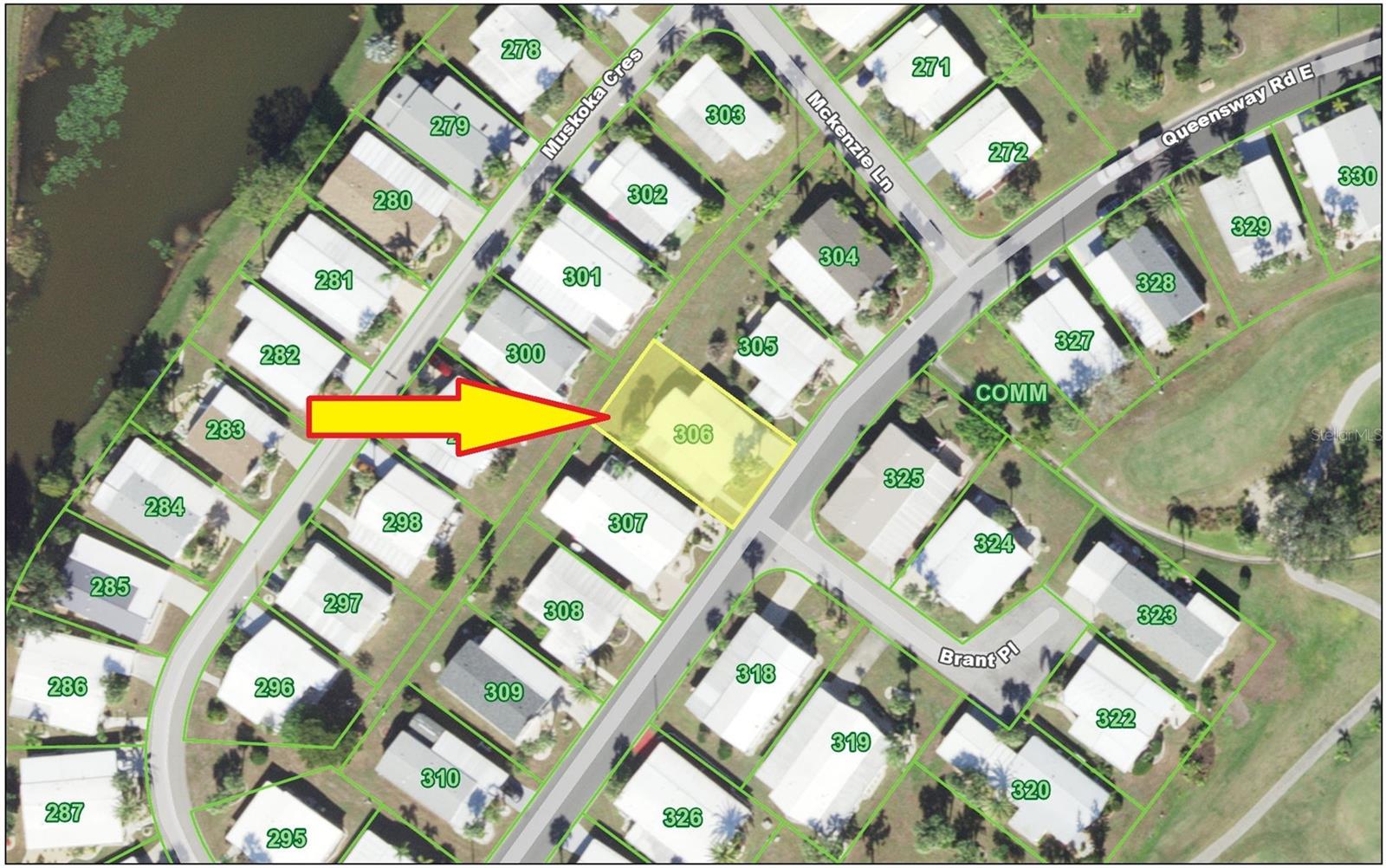 Lot layout - 2100 KINGS HWY #306, PORT CHARLOTTE