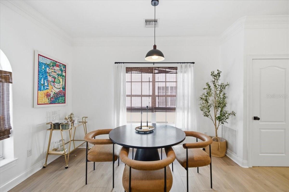 Dining Area with custom shades and new light fixtures. - 2315 W NORTH A ST #3, TAMPA