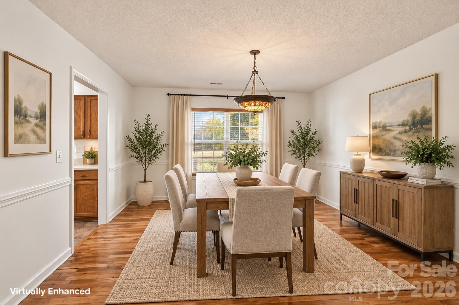 Virtually Enhanced Dining Room - 9741 Bradstreet Commons Way, Charlotte