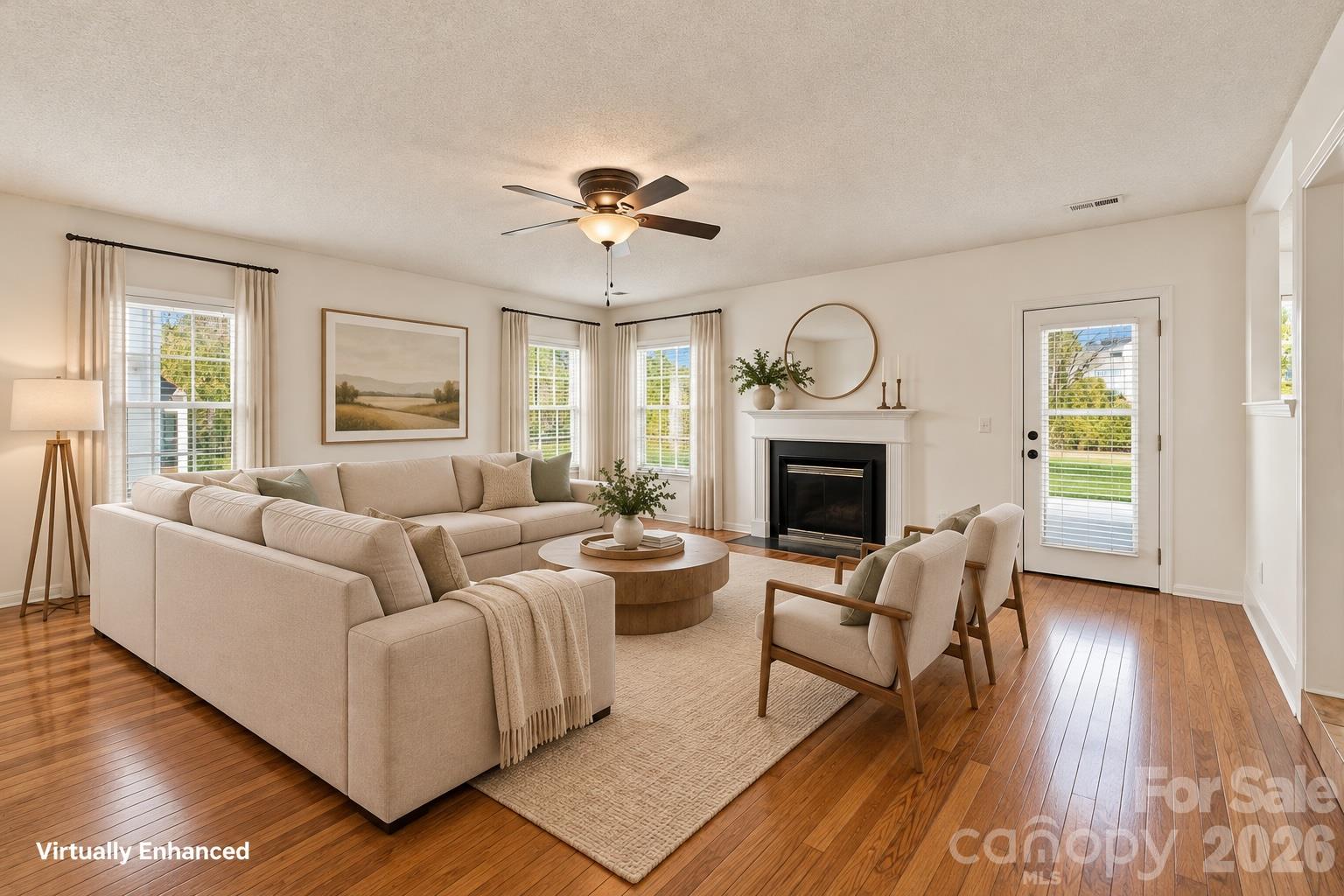 Virtually Enhanced Family Room - 9741 Bradstreet Commons Way, Charlotte