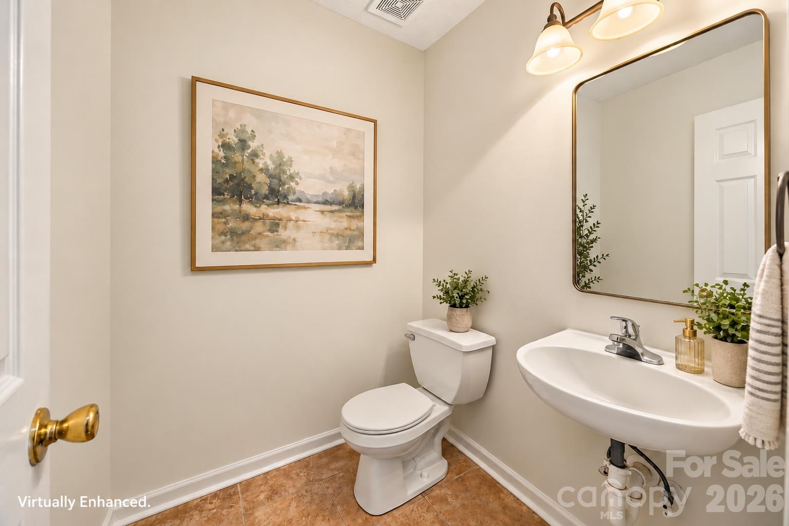 Virtually Enhanced Powder Room - 9741 Bradstreet Commons Way, Charlotte