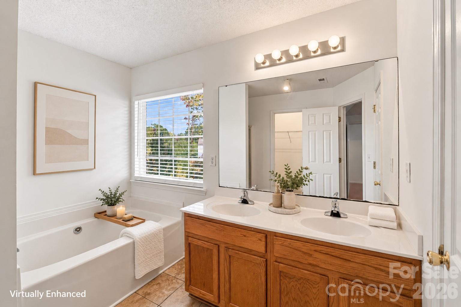 Virtually Enhanced Primary Bathroom - 9741 Bradstreet Commons Way, Charlotte
