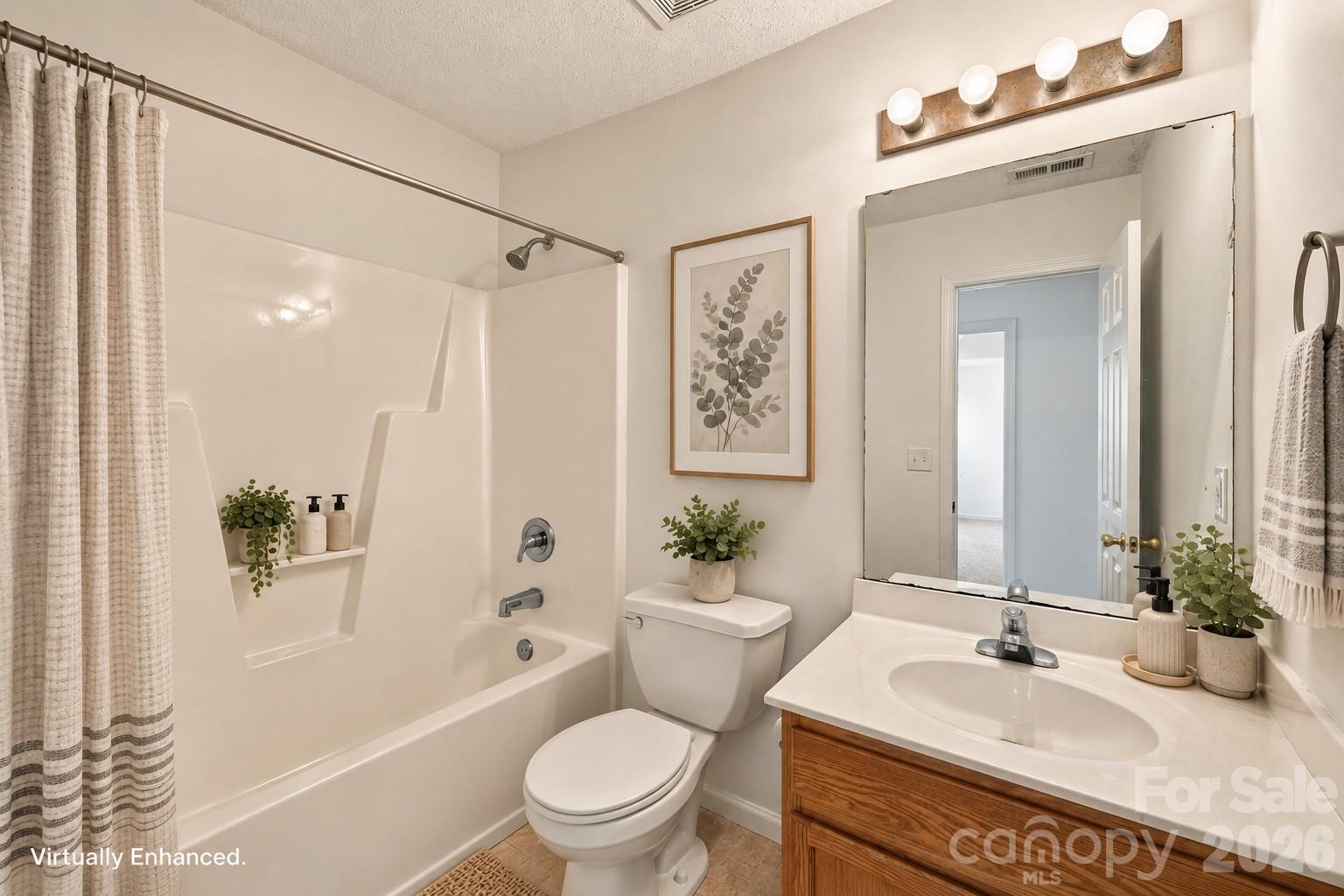 Virtually Enhanced bathroom - 9741 Bradstreet Commons Way, Charlotte