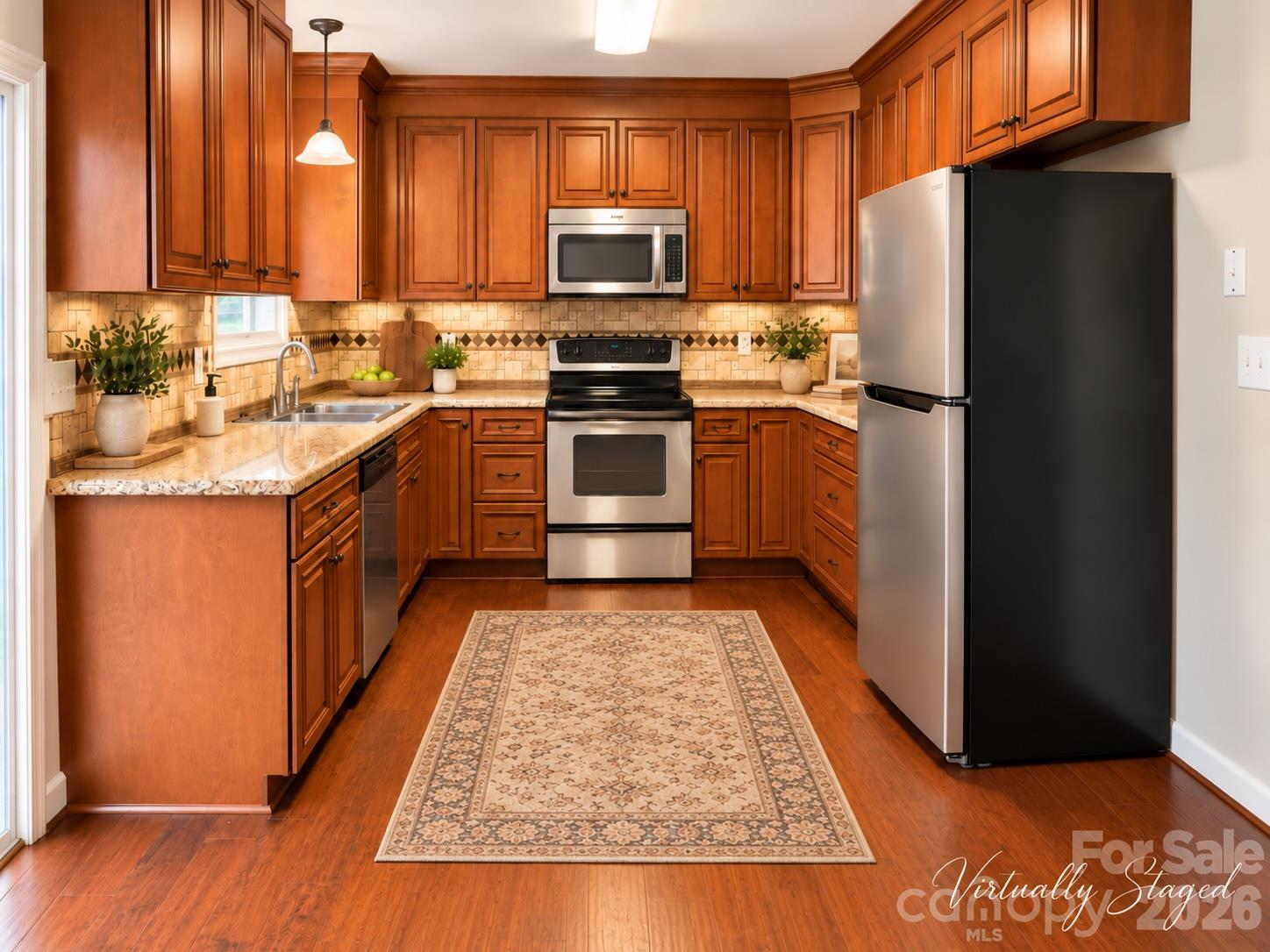 Kitchen Virtually Staged - 2645 Wyman Road, Winston Salem
