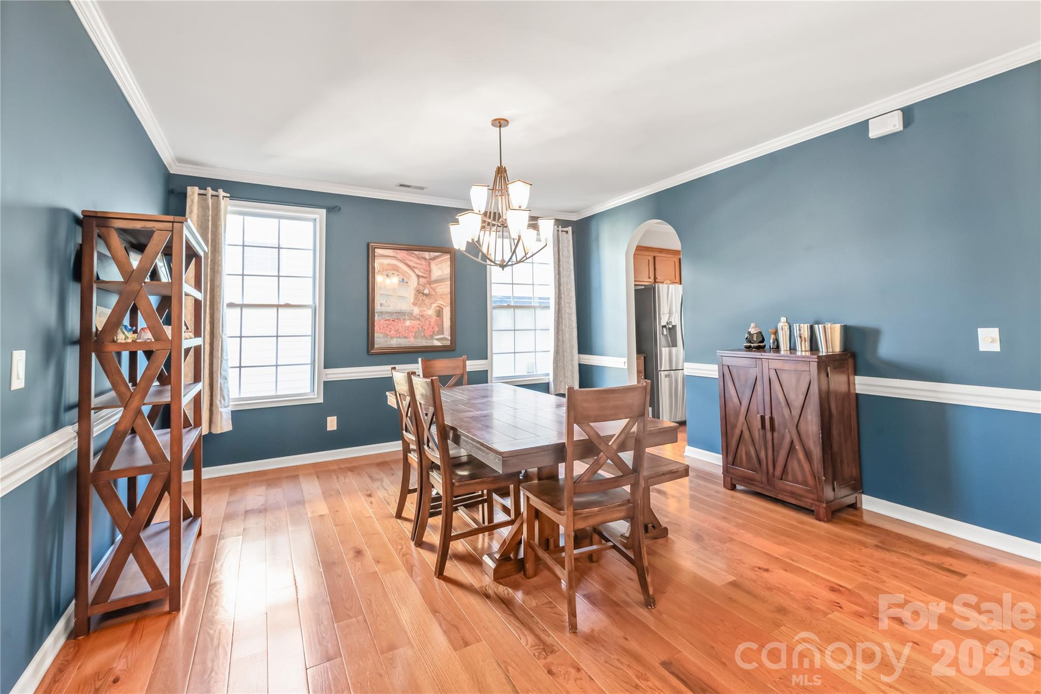 Entry continues to the dining room with ample space for entertaining - 6482 Chadwell Court, Indian Land