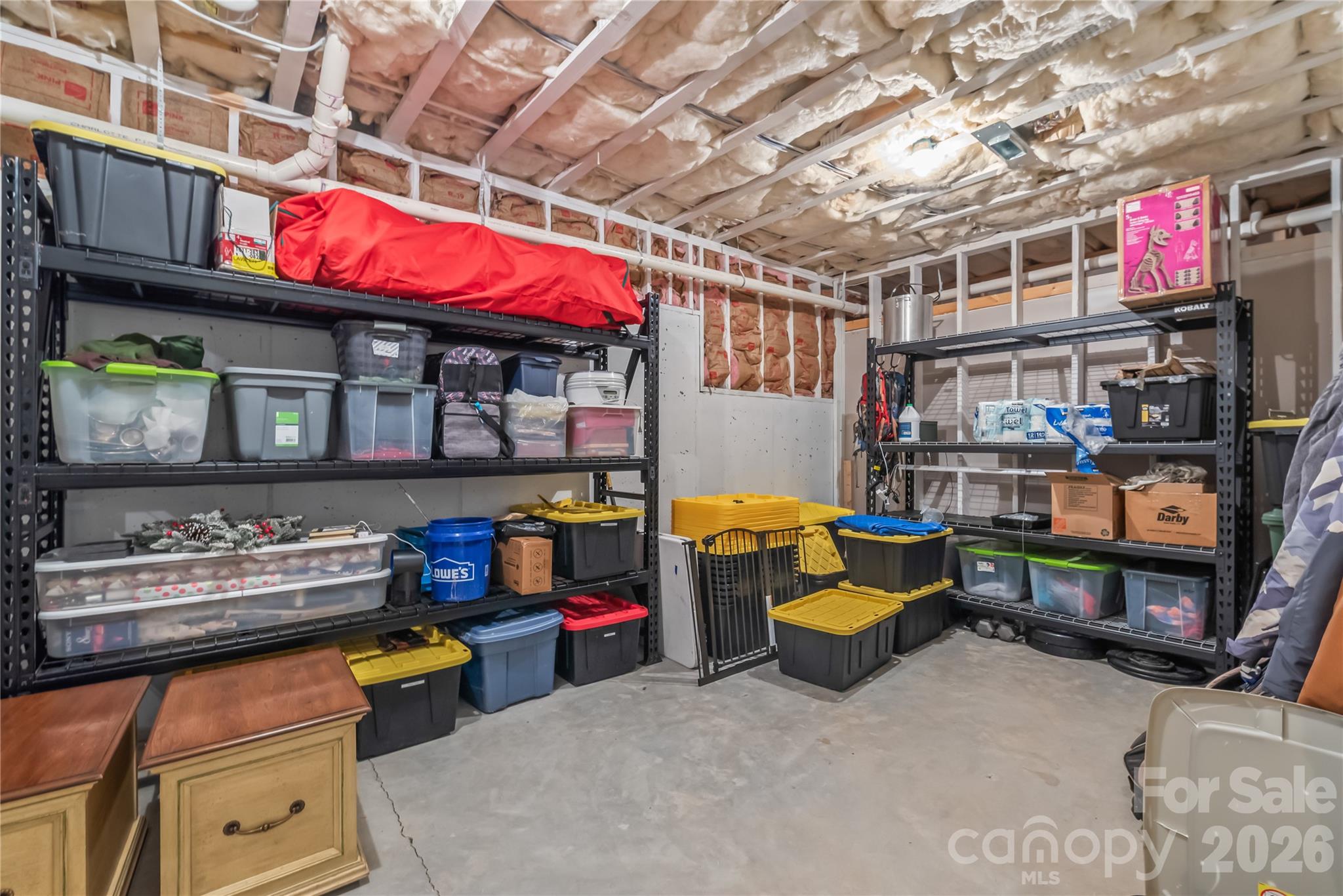 Large unfinished space in the basement ideal for all the storage needs - 6482 Chadwell Court, Indian Land