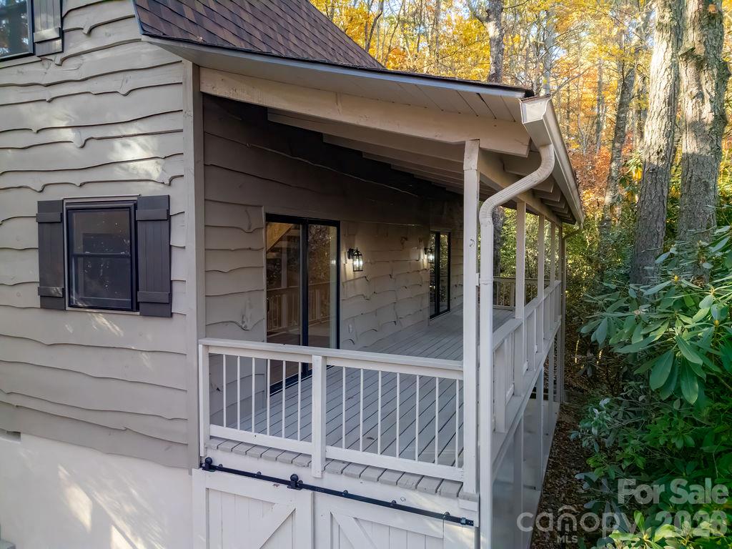 Back Porch with 36' long deck - 1152 Soquili Drive, Brevard