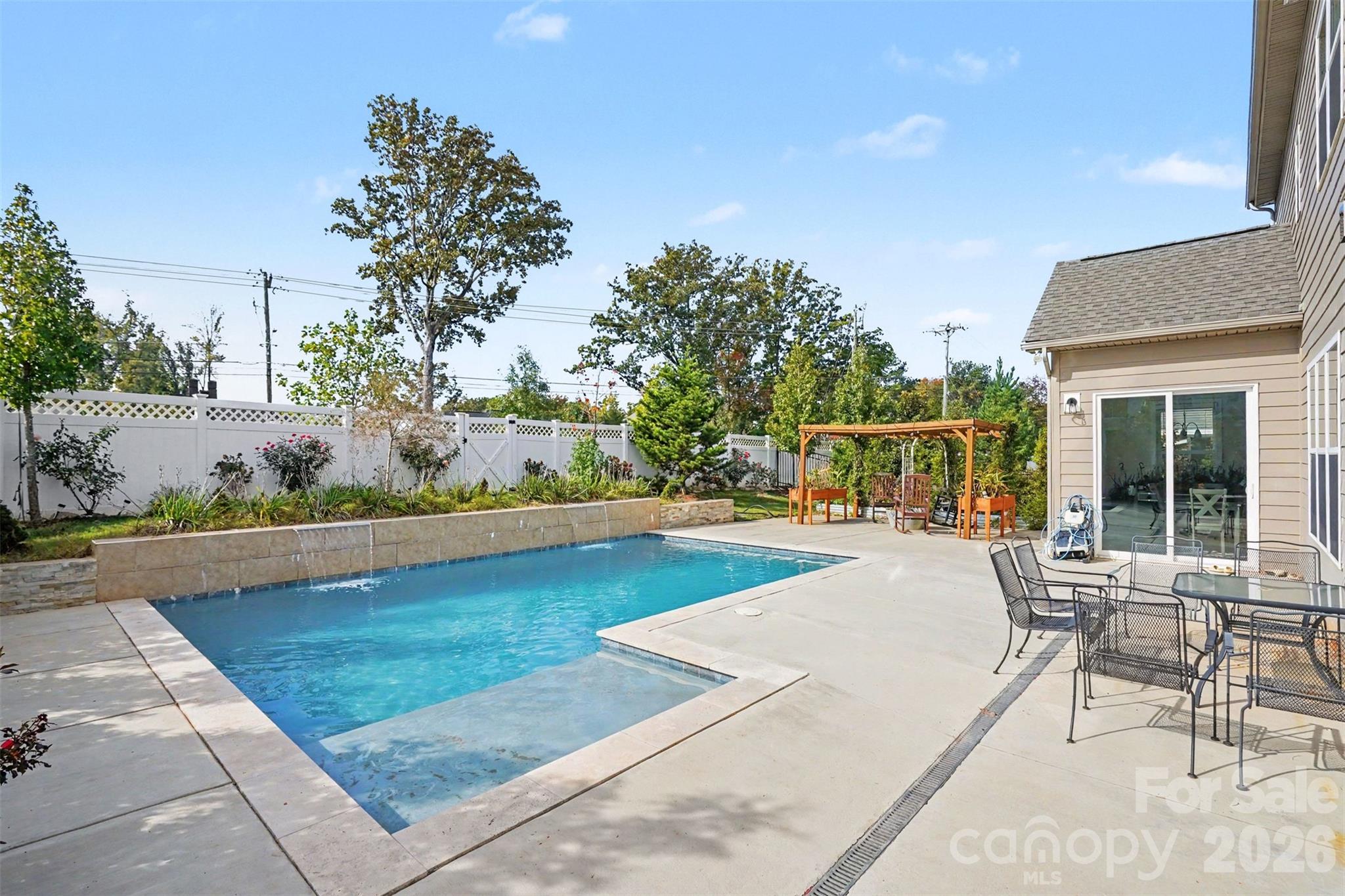 Pool With 2 Waterfalls - 5005 Alexander Manor Drive, Charlotte