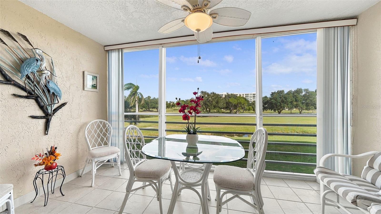 Lanai with golf course views - 4550 PINEBROOK CIR #203, BRADENTON