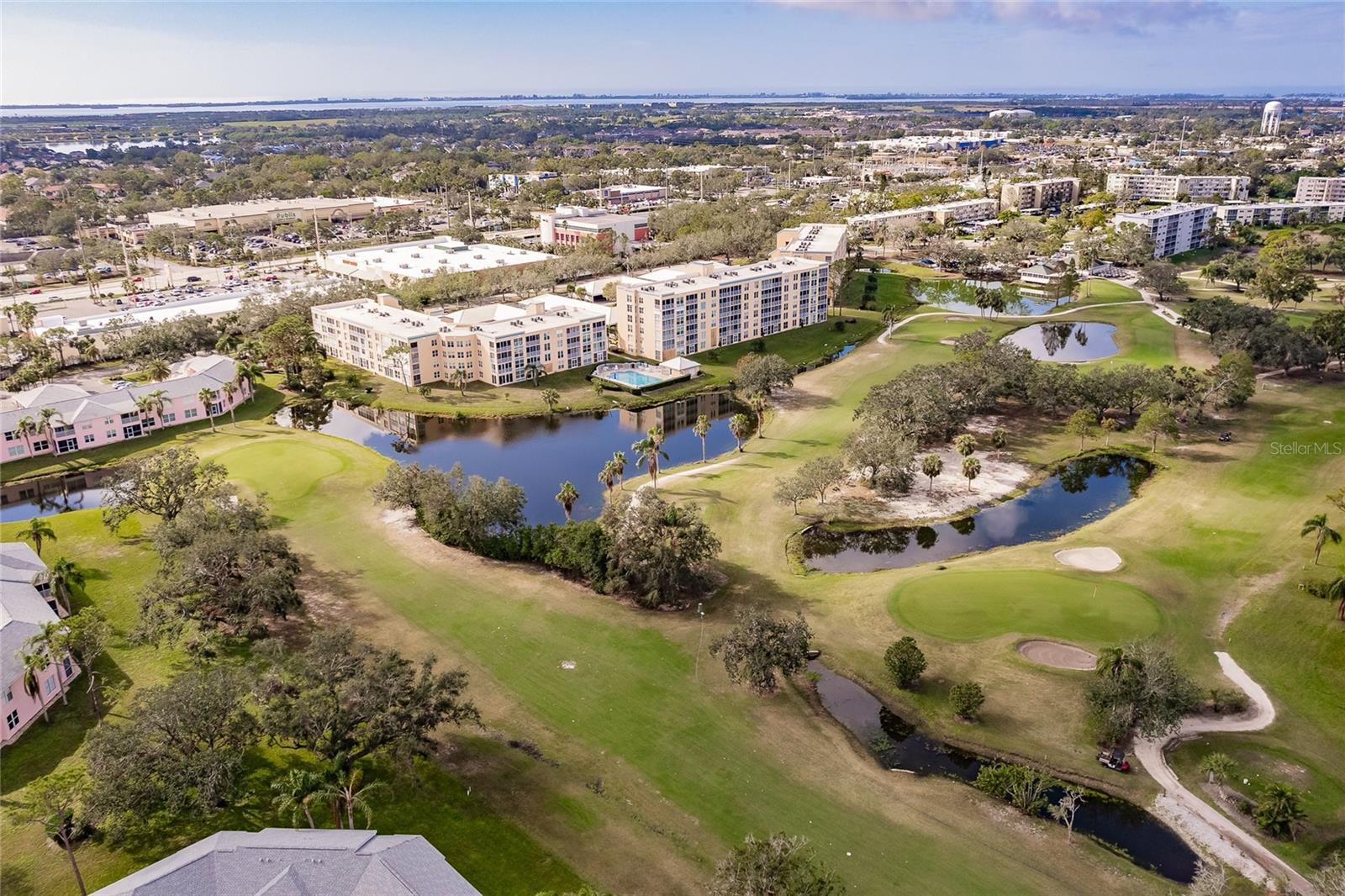 Overview of golf course and building - 4550 PINEBROOK CIR #203, BRADENTON