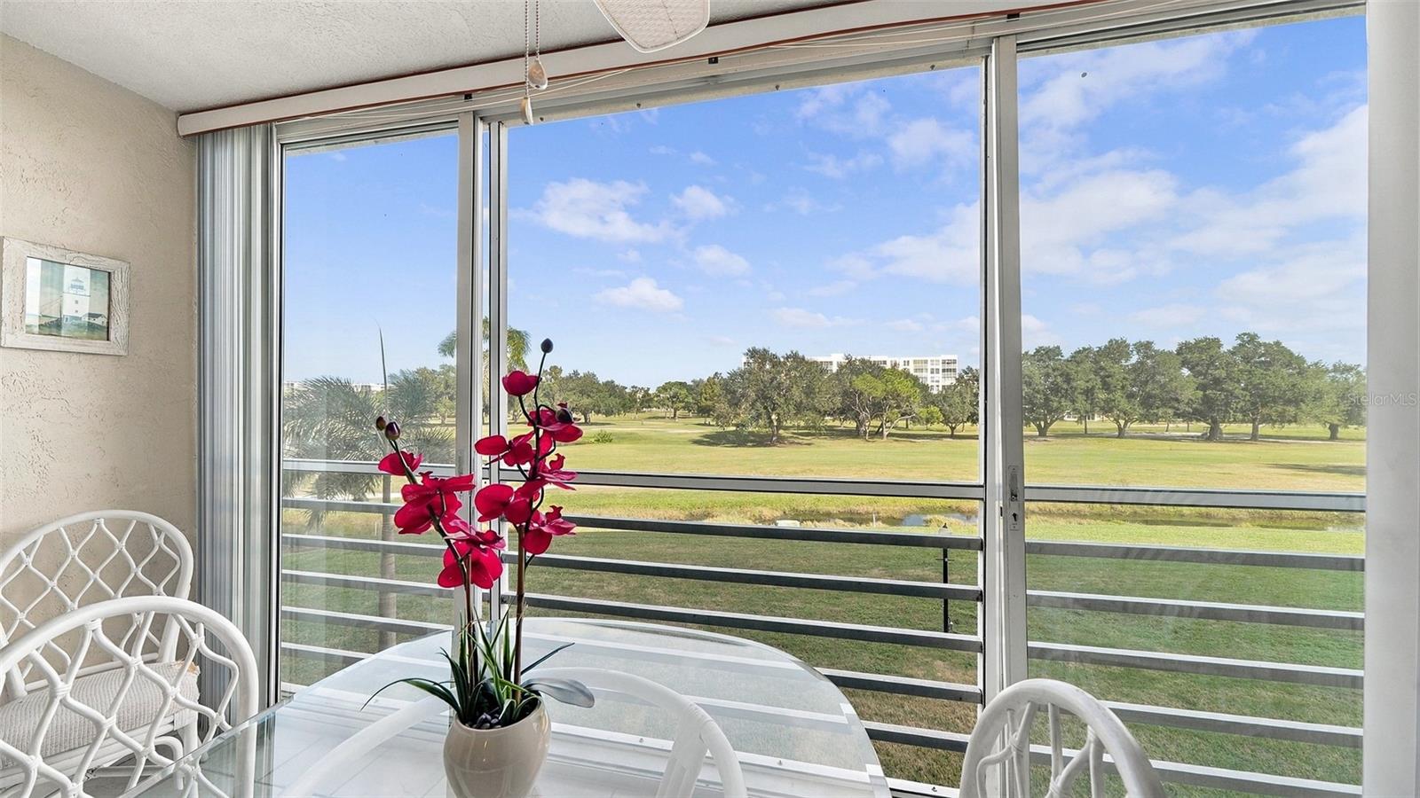 Lanai with golf course views - 4550 PINEBROOK CIR #203, BRADENTON