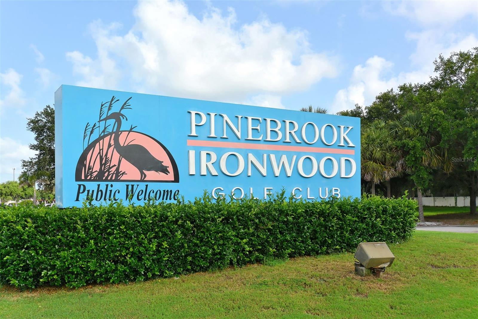 Golf course entry sign - 4550 PINEBROOK CIR #203, BRADENTON