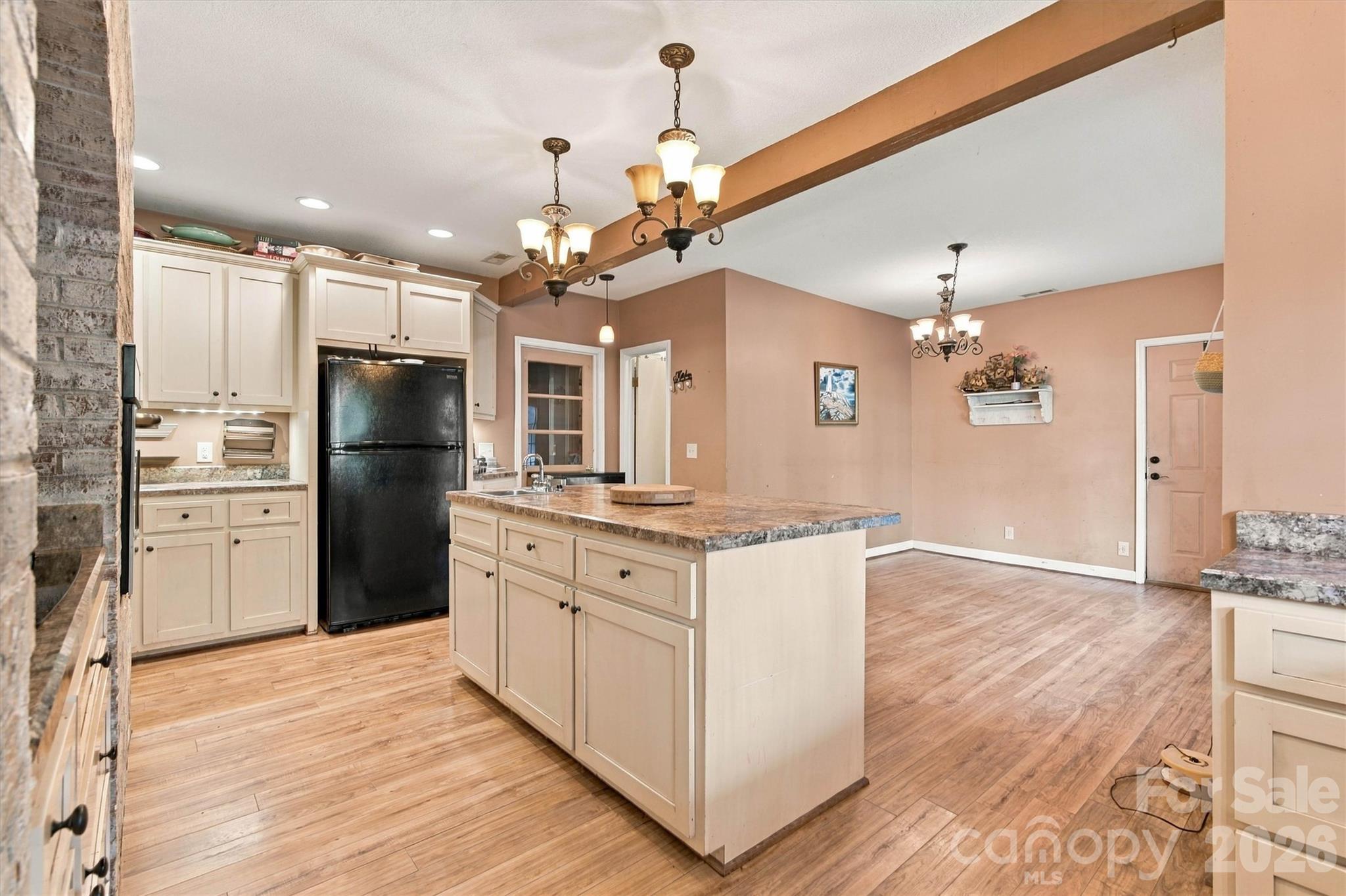 Kitchen/Casual Dining Area and Pantry Entry View - 2395 Good Times Lane, Lenoir
