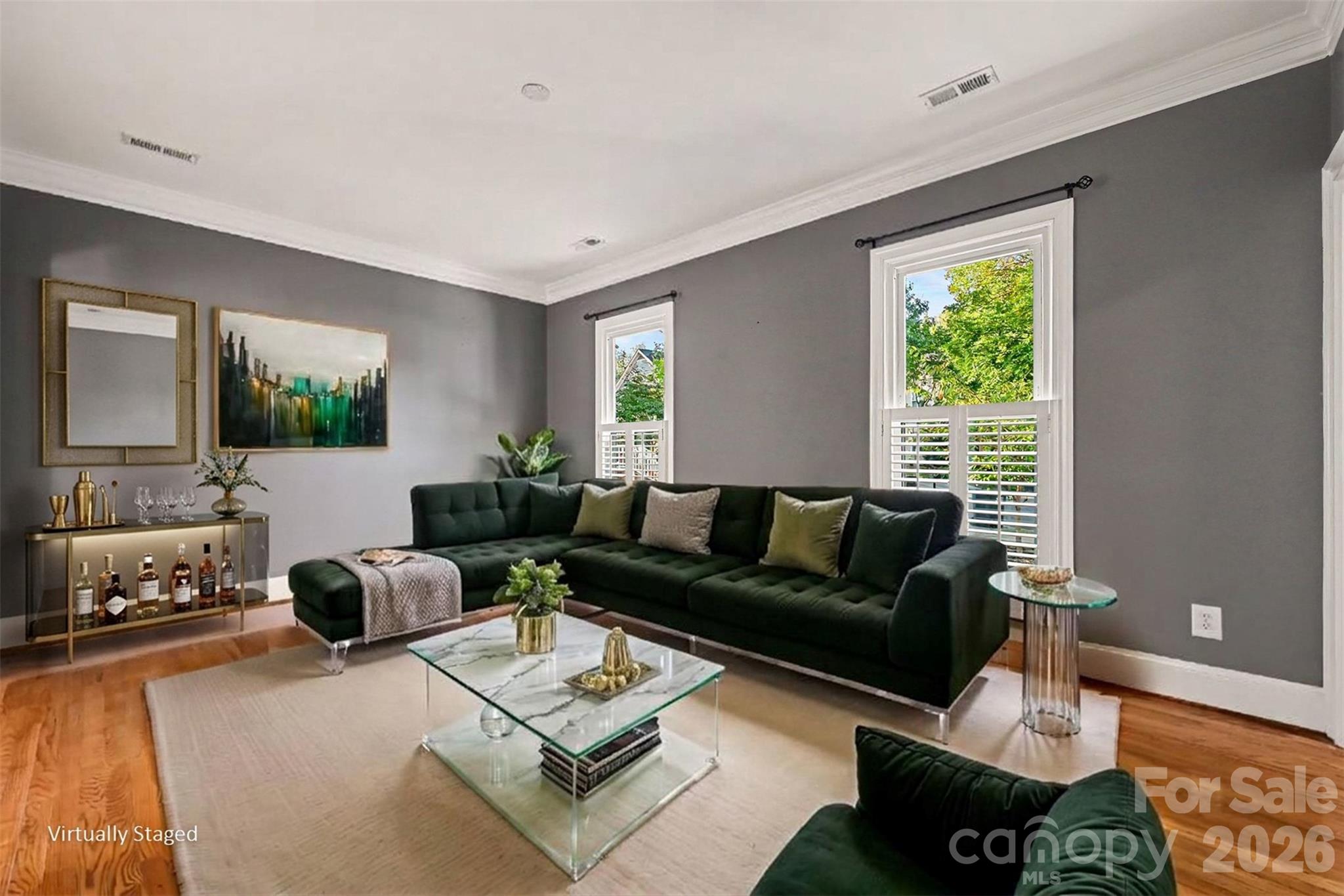 Virtually Staged - Formal Living Room - 7943 Elphin Court, Charlotte