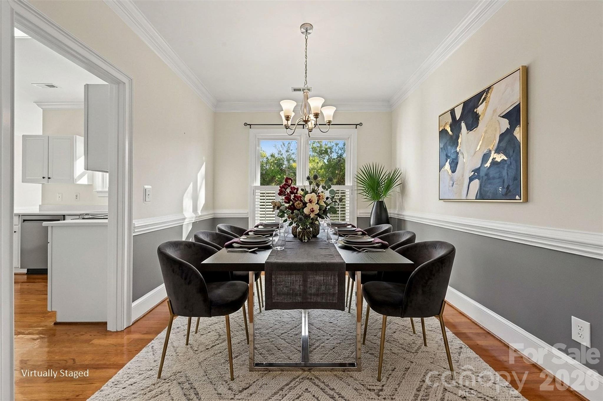 Virtually Staged - Formal Dining Room - 7943 Elphin Court, Charlotte