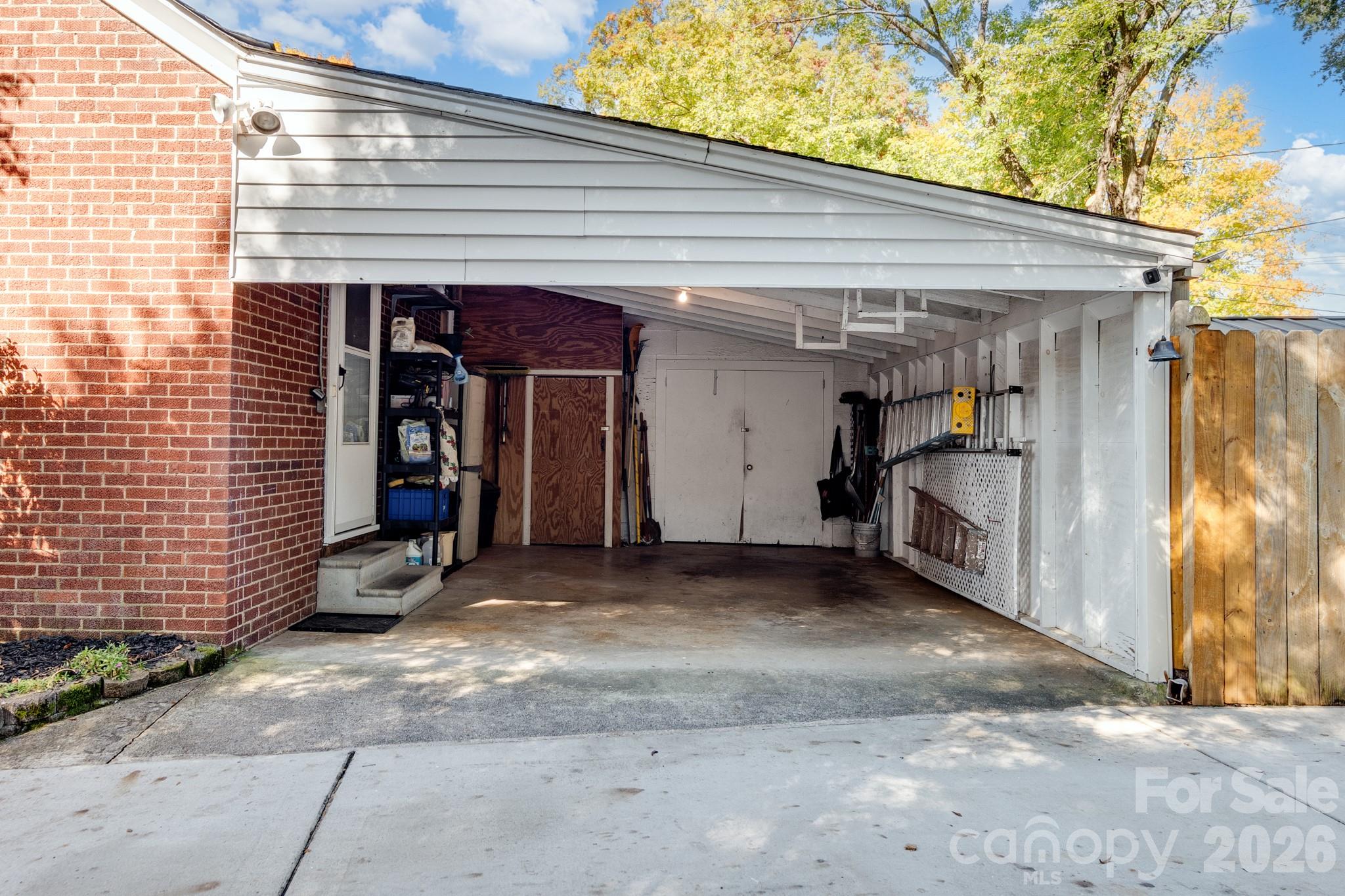 Storage and workshop area at back of garage - 736 Arbor Street NE, Concord