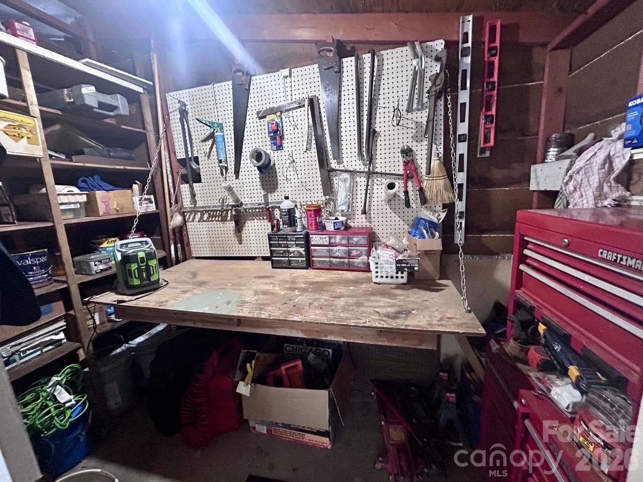 Garage workshop room w/ doors that lock - 736 Arbor Street NE, Concord