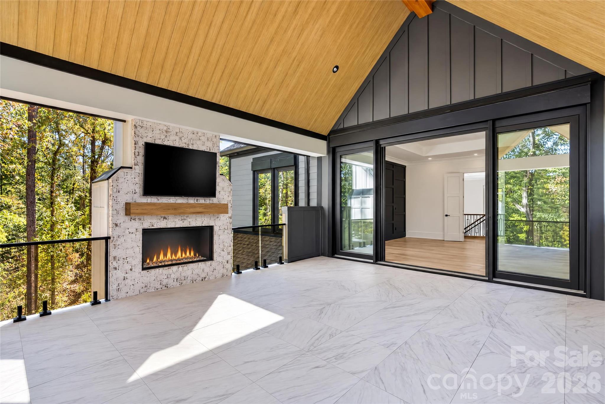 Owner's suite Covered deck Virtual Rendition - 2515 Forest Lawn Drive, Weddington