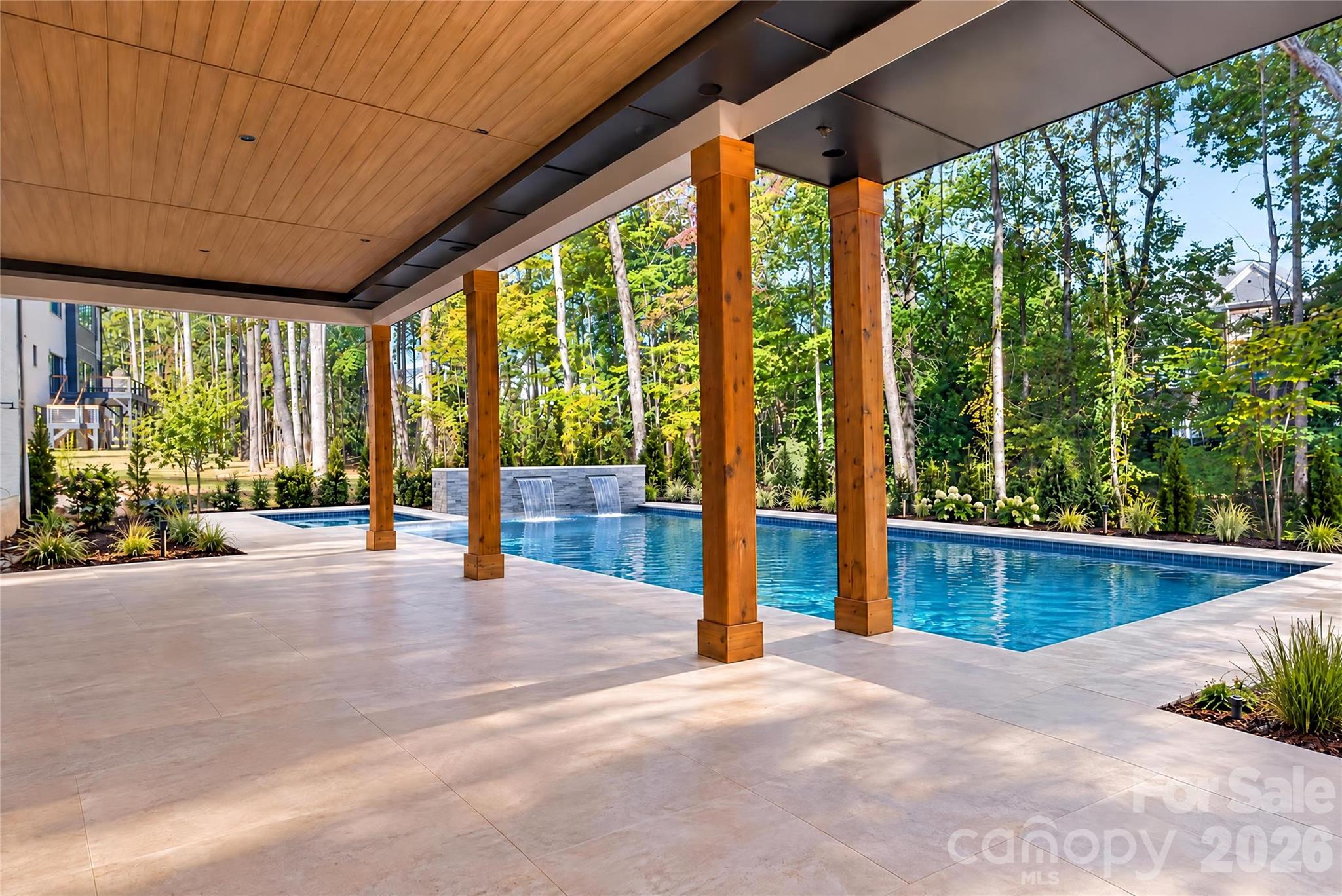 Backyard Pool Virtual Rendition - 2515 Forest Lawn Drive, Weddington
