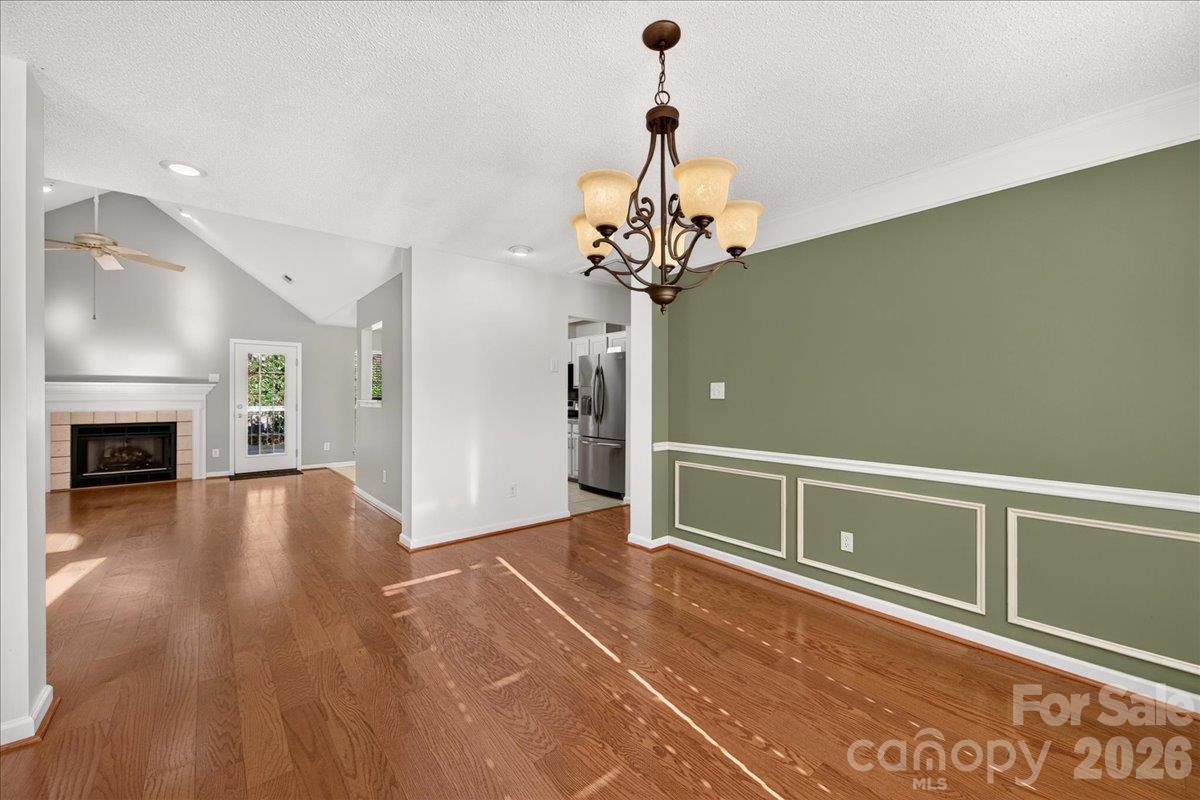 Open concept living/dining open to kitchen - 9115 Pine Springs Court, Huntersville