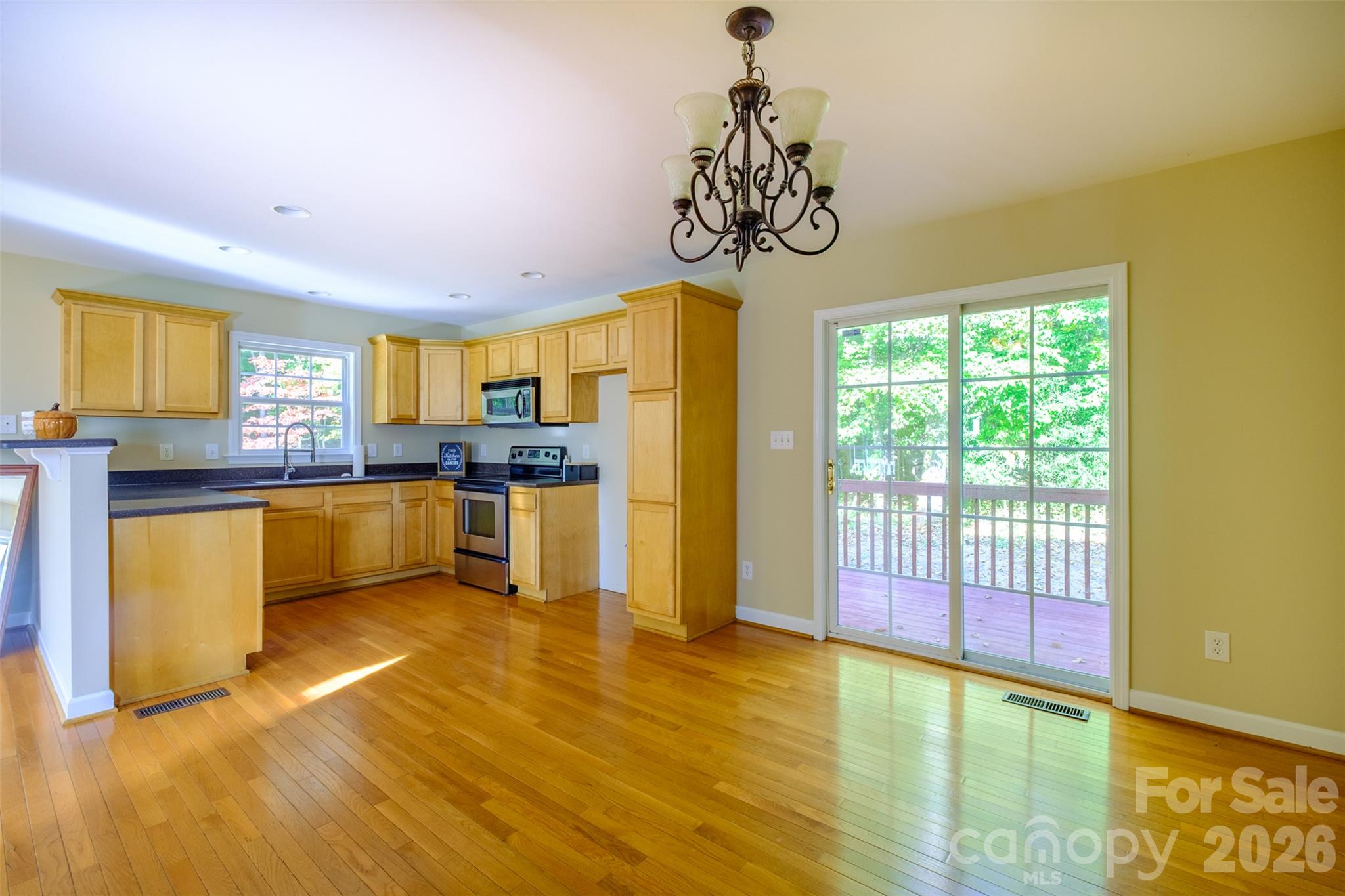 Kitchen open to Eat in Area off deck - 149 Kanah Court, Winston Salem