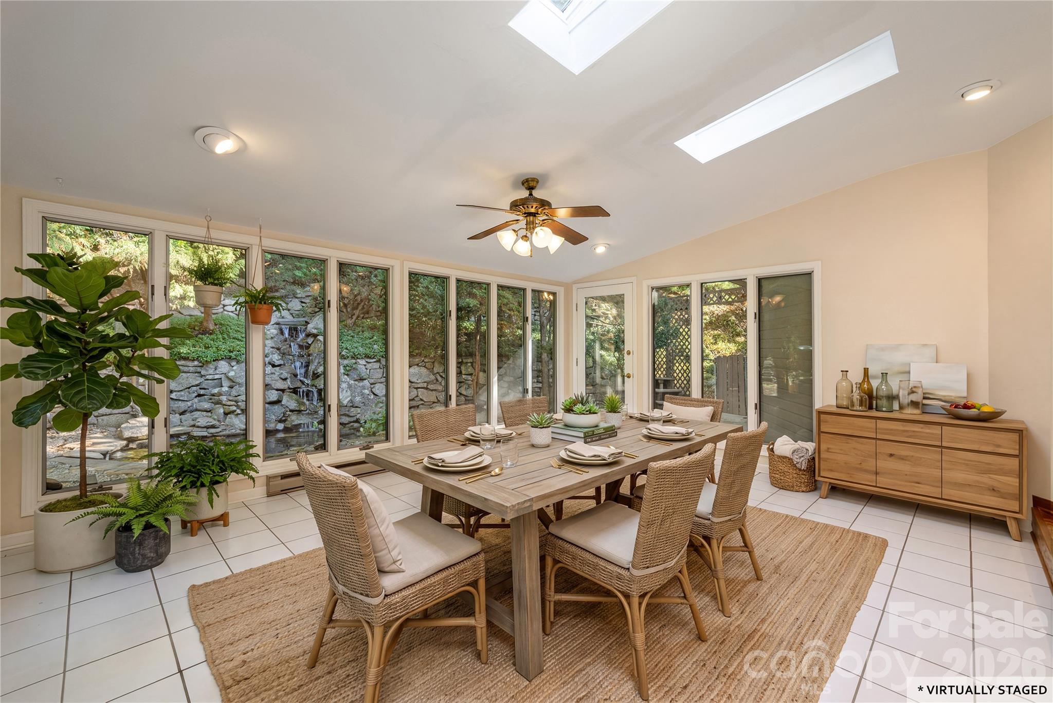 Dining or Four Seasons room- main level-vs - 20 Wild Cherry Drive, Mills River
