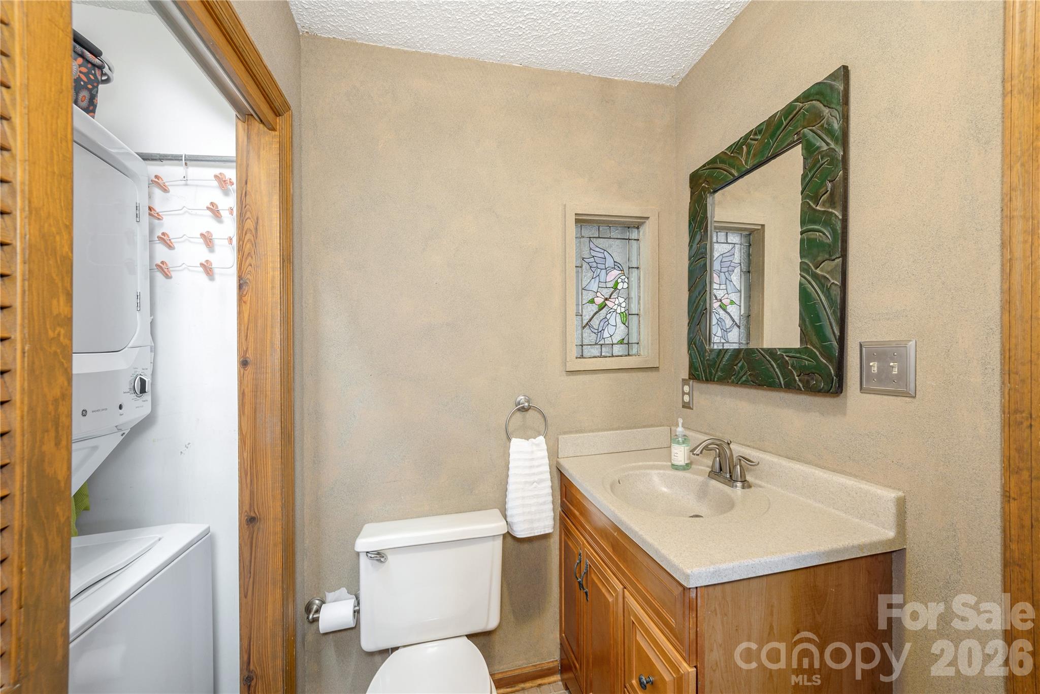 Hall bath w/ laundry off kitchen - 20 Wild Cherry Drive, Mills River