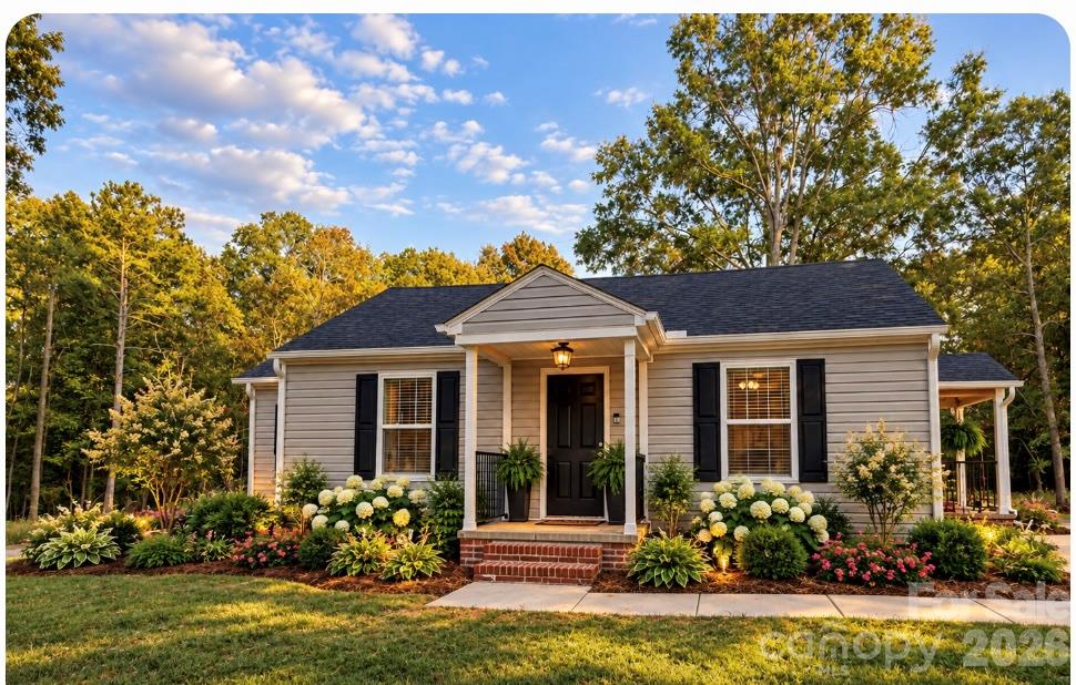 VIRTUALLY STAGED Front View - 1010 Trull Hinson Road, Wingate