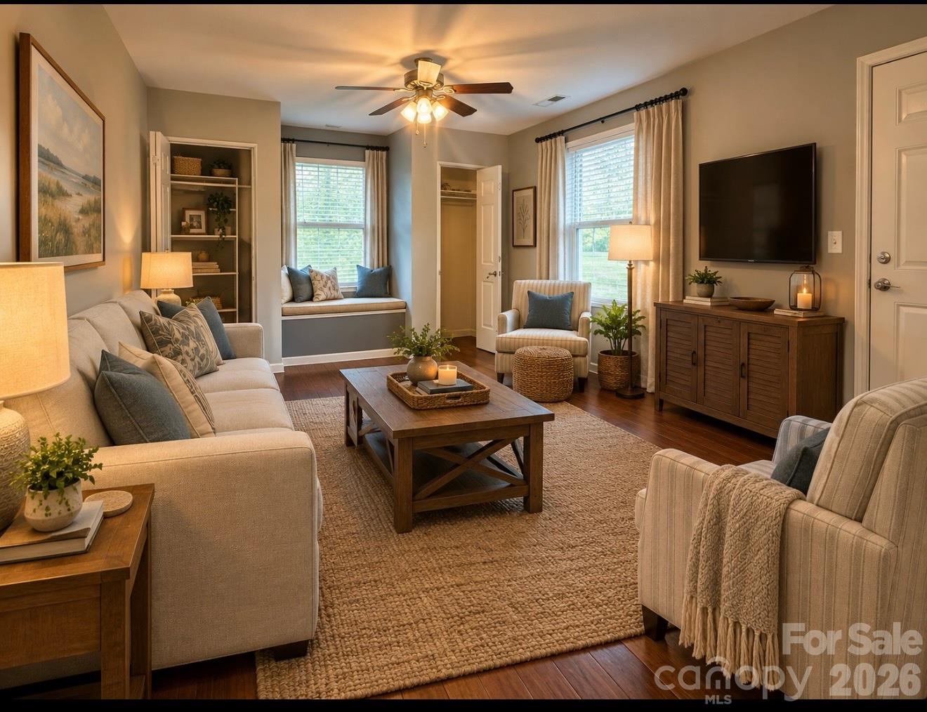 VIRTUAL STAGING of Living Room - 1010 Trull Hinson Road, Wingate