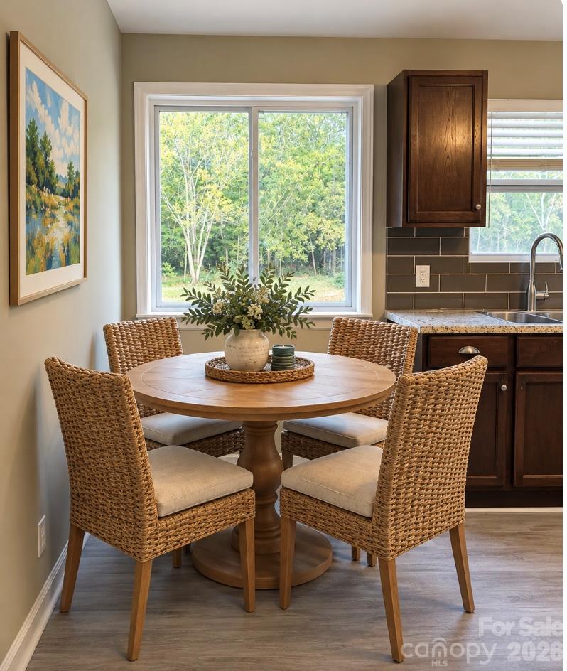 VIRTUAL STAGING of Dining Area of Kitchen - 1010 Trull Hinson Road, Wingate