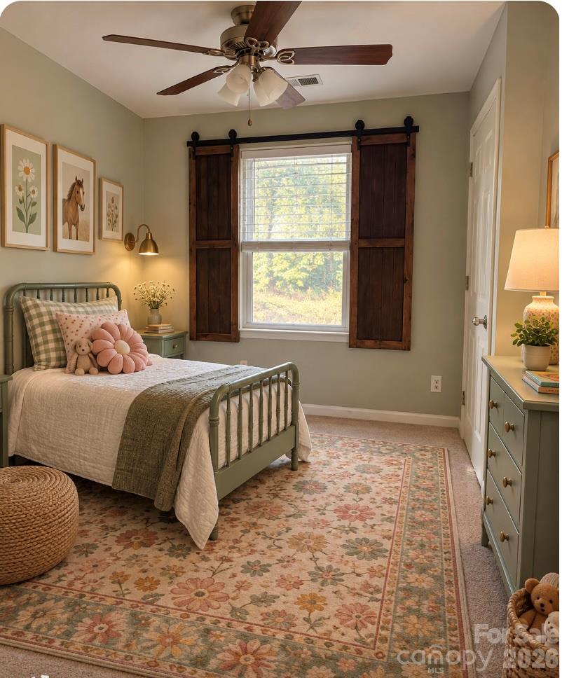 VIRTUALLY STAGEDSecondary Bedroom - 1010 Trull Hinson Road, Wingate