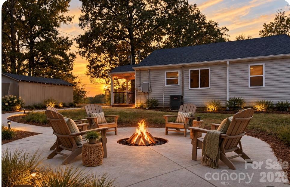 VIRTUAL STAGING of Firepit - 1010 Trull Hinson Road, Wingate