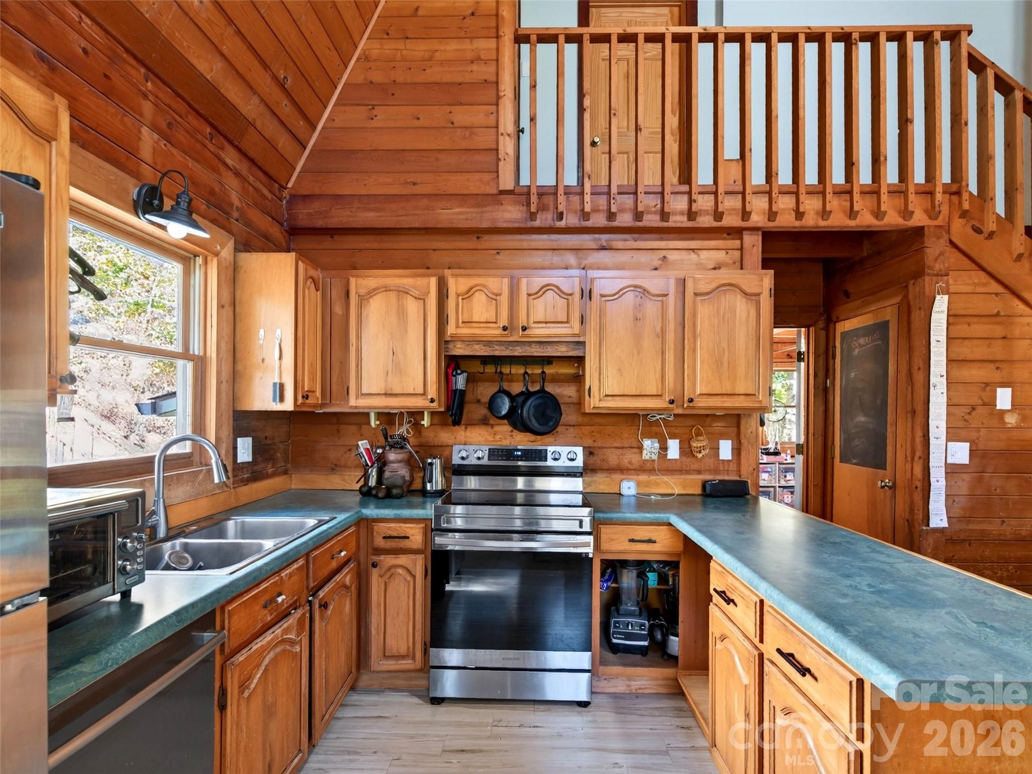 Functional kitchen - 335 Moody Cove Road, Weaverville