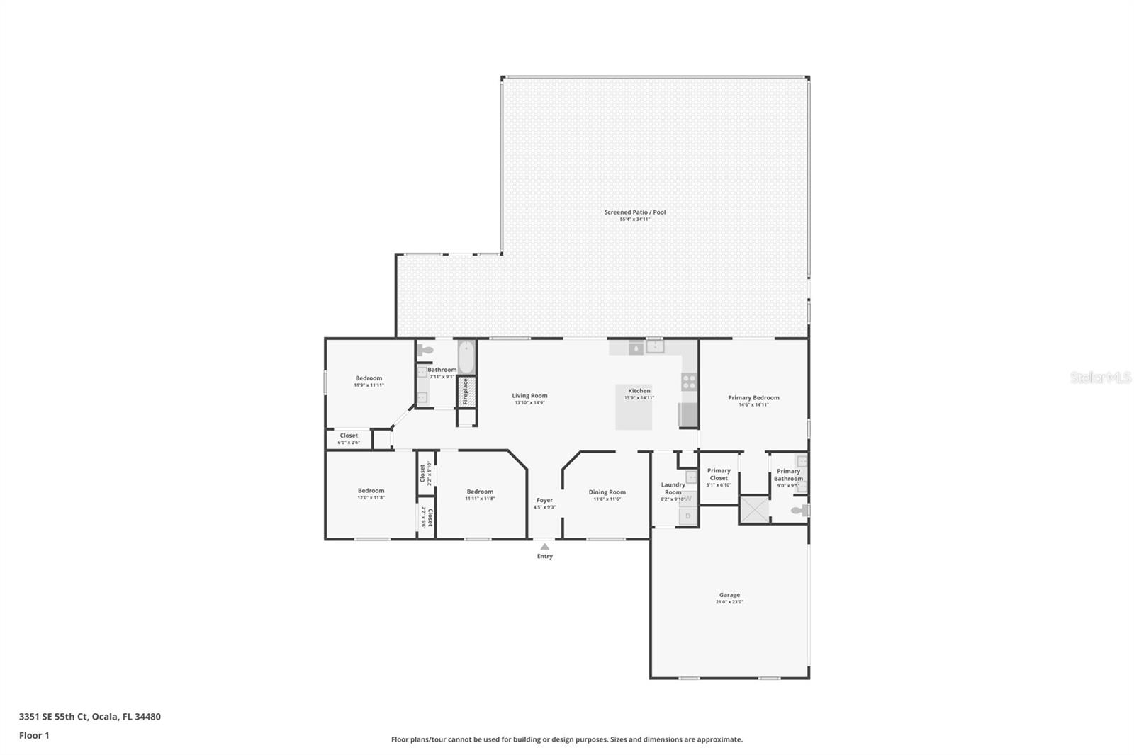 Floor Plan - 3351 SE 55TH CT, OCALA