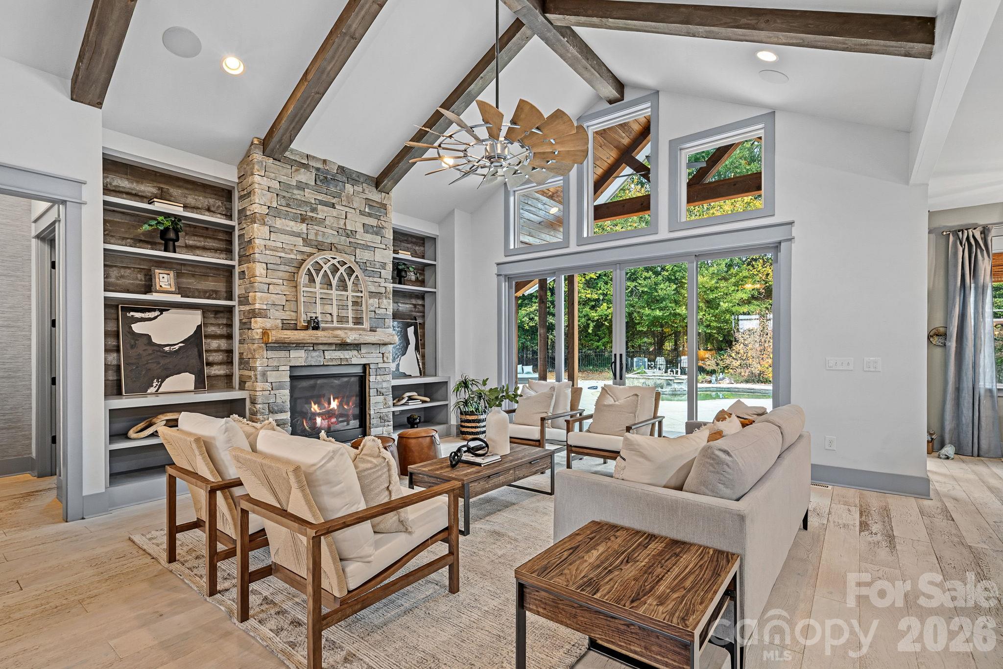 Open Living Area Over Looking The Pool - 6536 Stephens Road, Huntersville