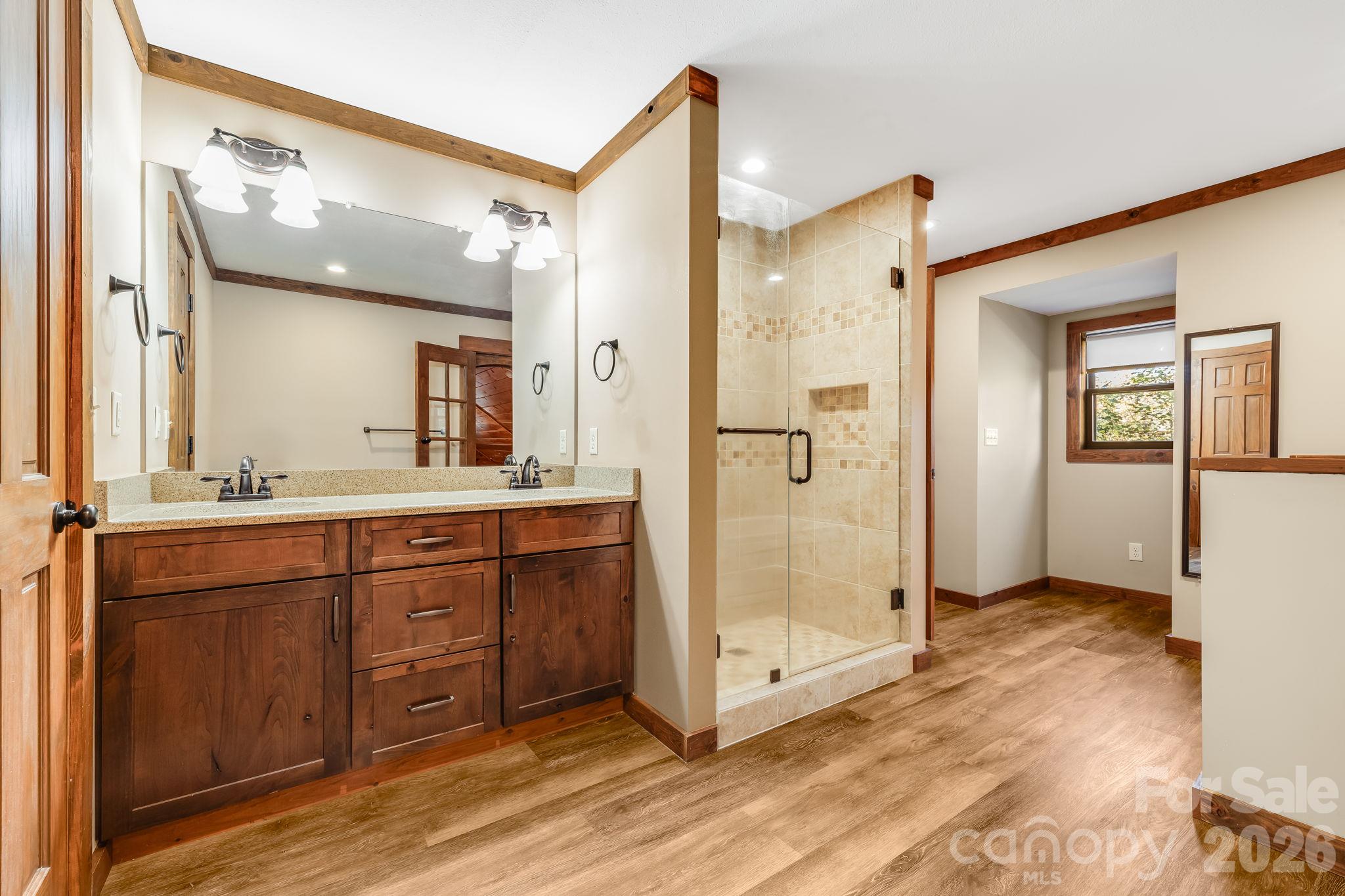 Updated Primary Bathroom - 92 Longridge Lane, Waynesville