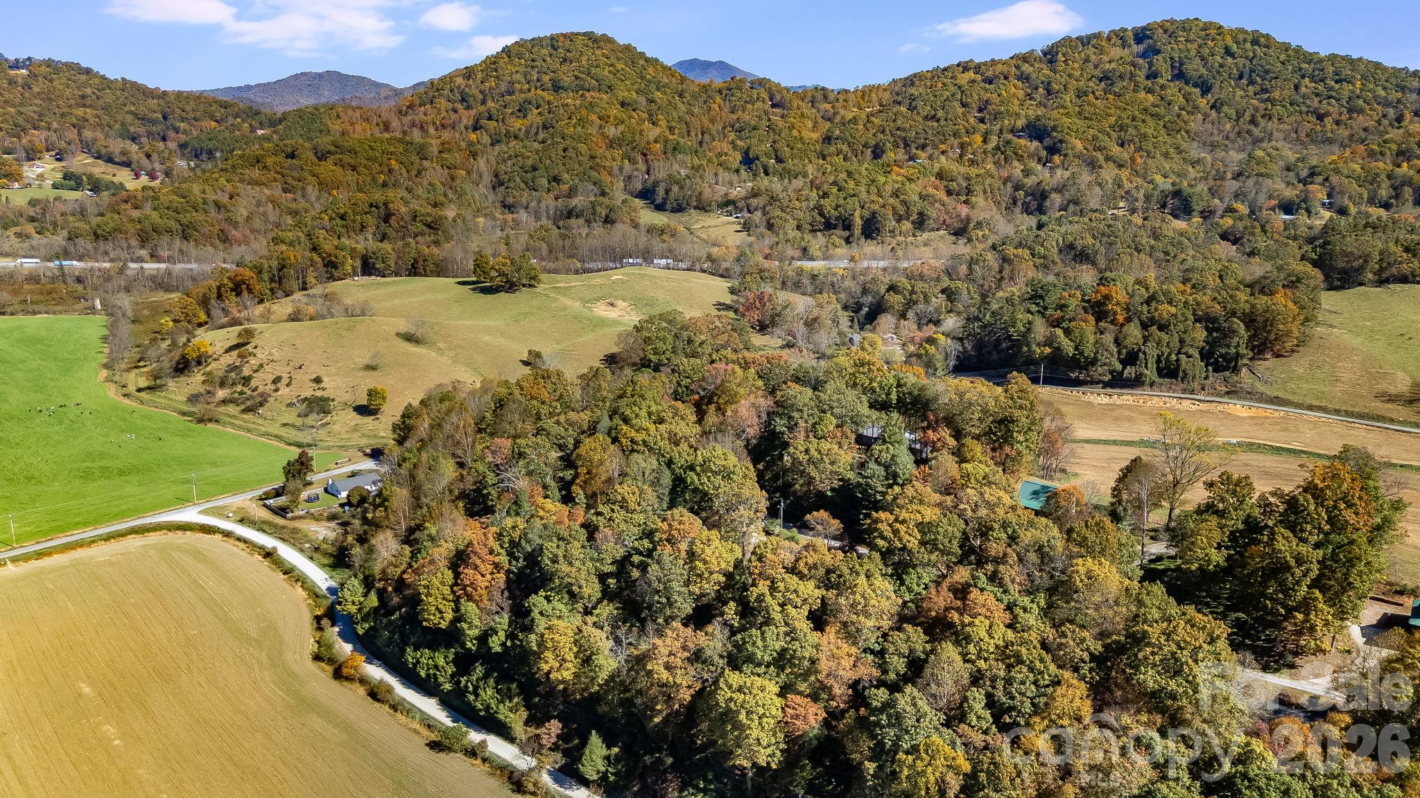 Drone View of Valley Setting - 92 Longridge Lane, Waynesville
