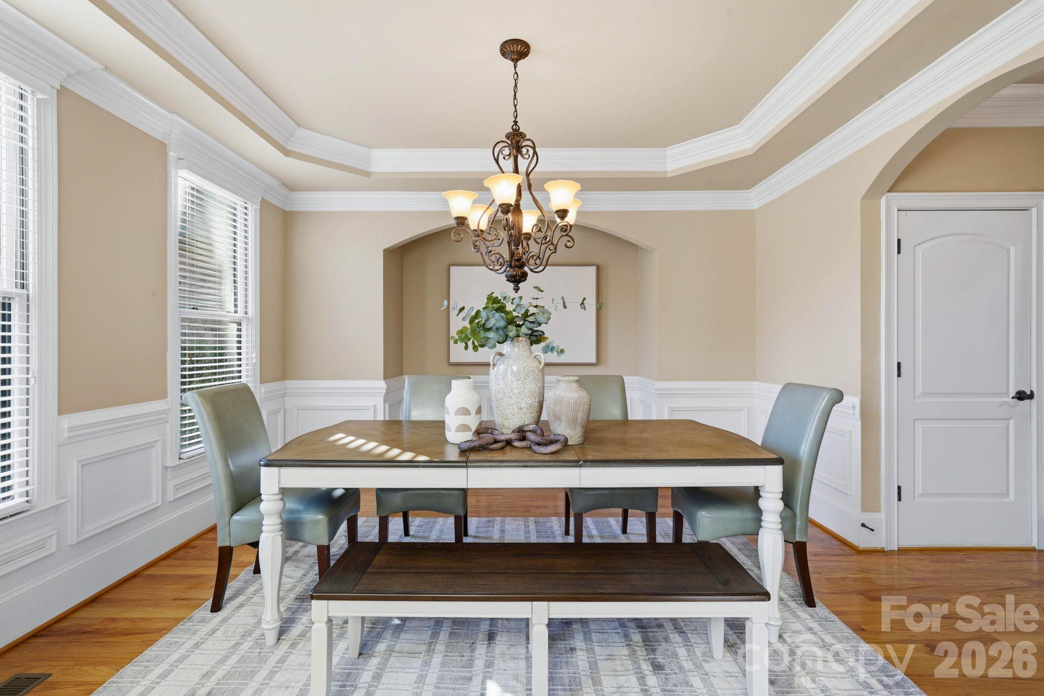 Formal dining room (main level) - 8407 Rolling Fields Road, Mint Hill