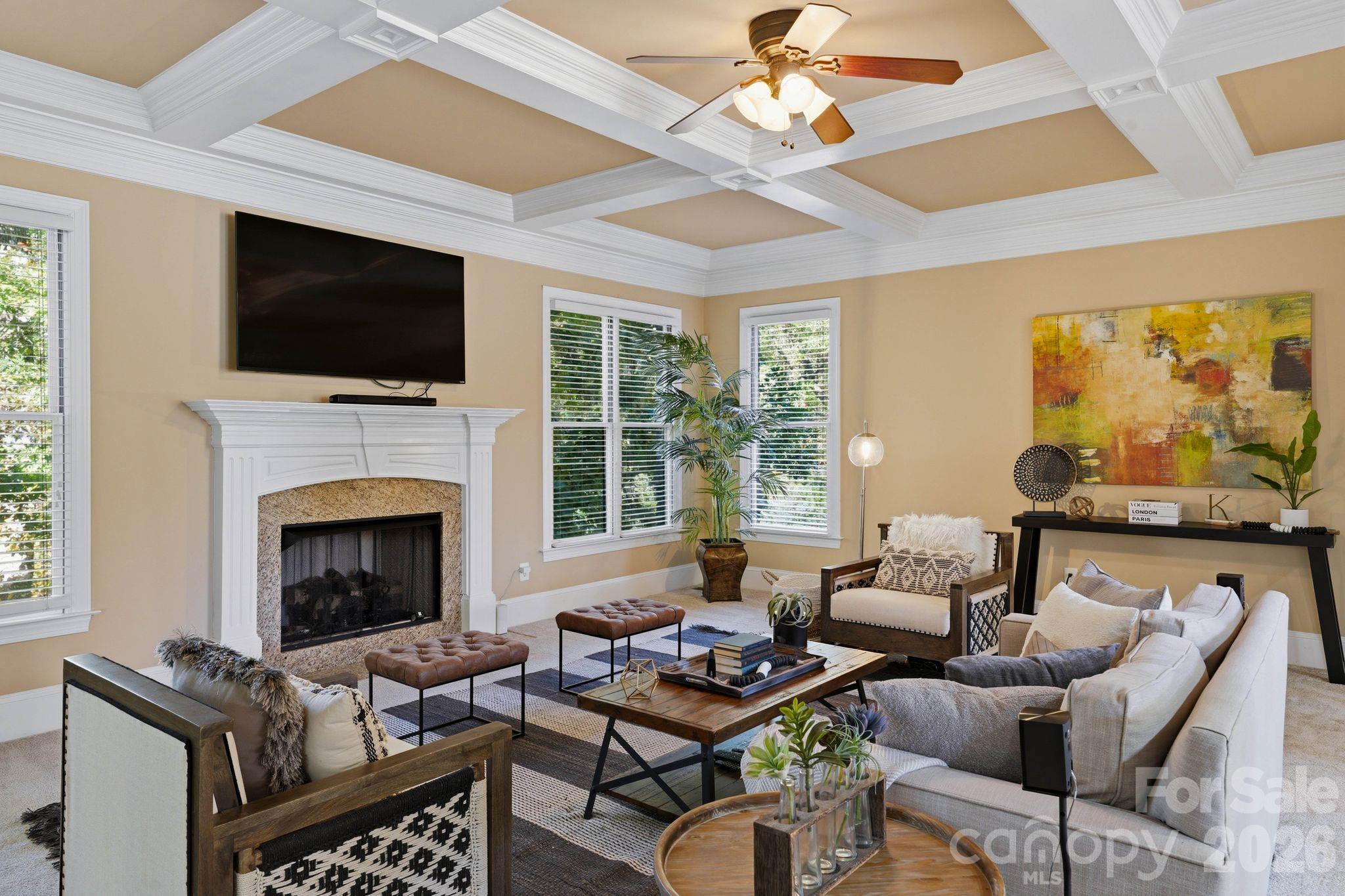 Living room (main level) - 8407 Rolling Fields Road, Mint Hill