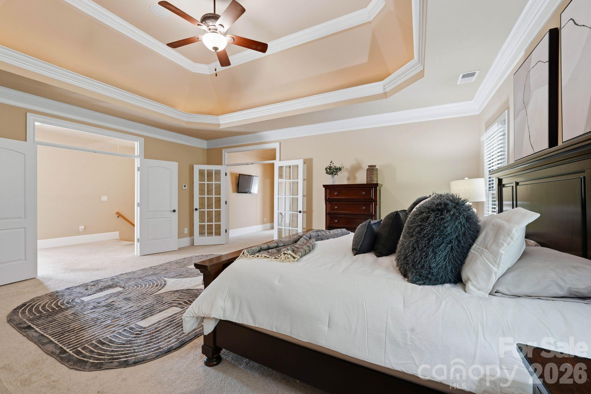 Primary bedroom (upper level) - 8407 Rolling Fields Road, Mint Hill