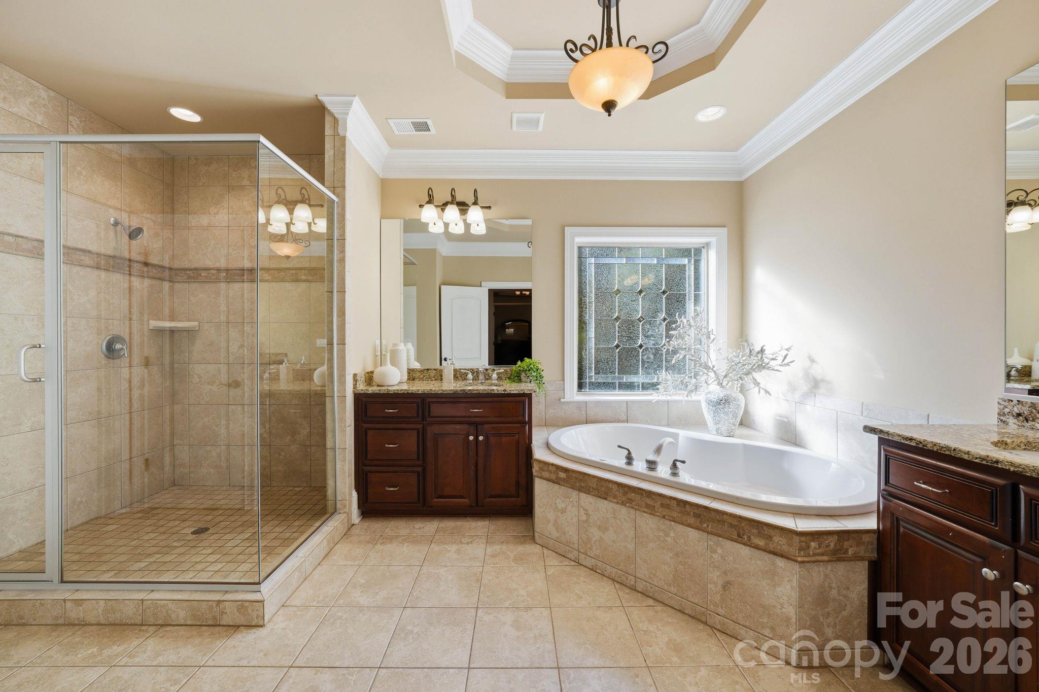 Primary bathroom (upper level) - 8407 Rolling Fields Road, Mint Hill