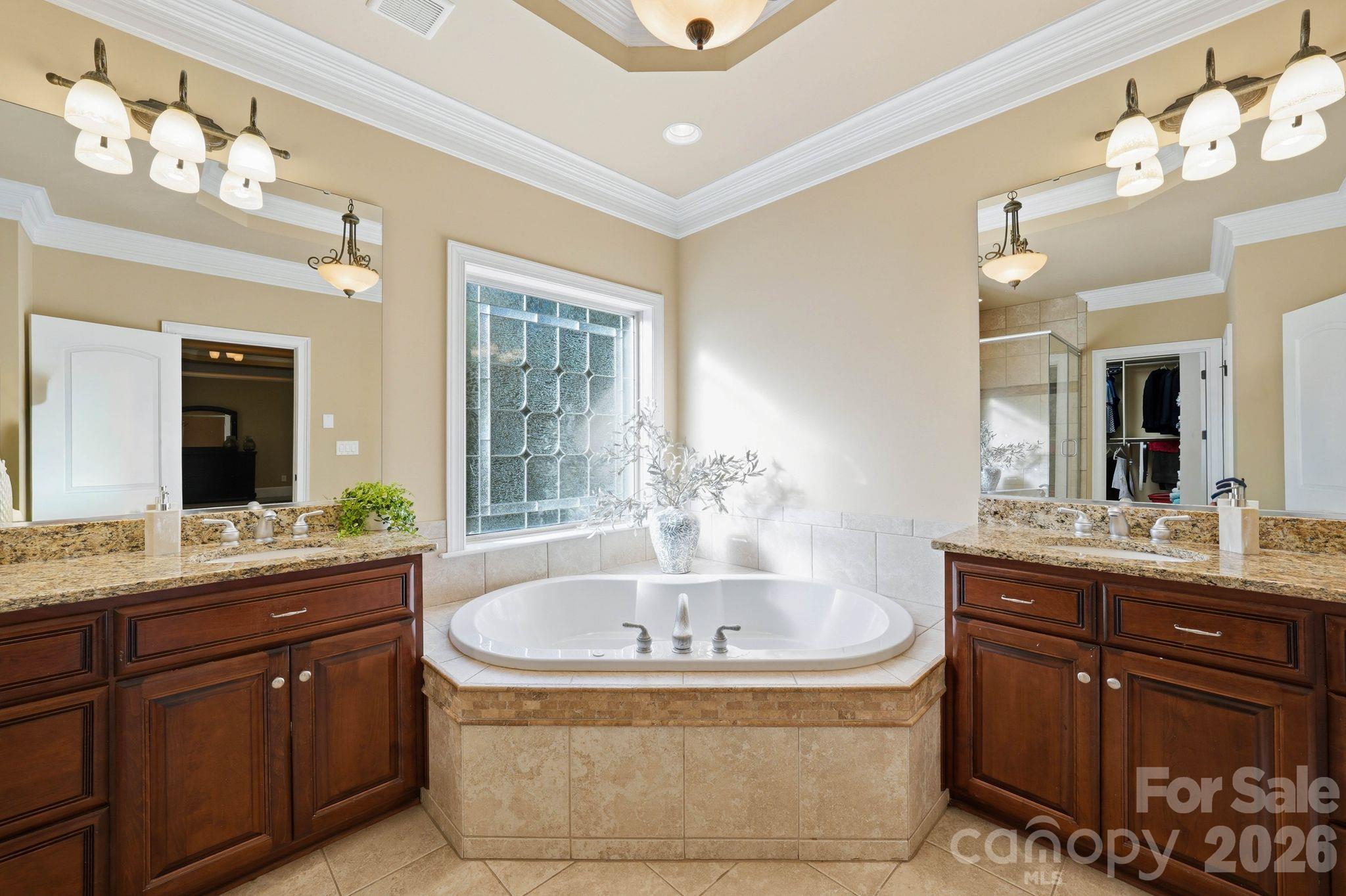 Primary bathroom (upper level) - 8407 Rolling Fields Road, Mint Hill