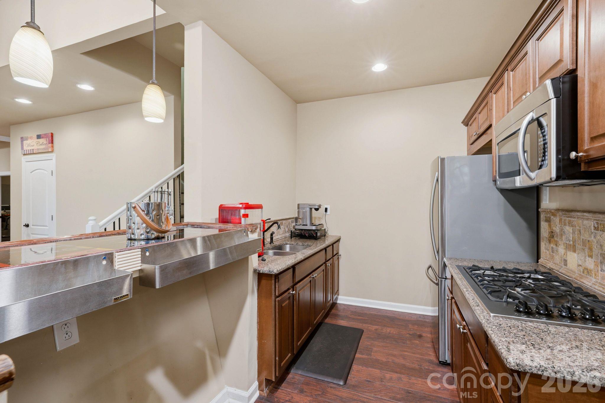 Secondary kitchen and bar area (lower level) - 8407 Rolling Fields Road, Mint Hill