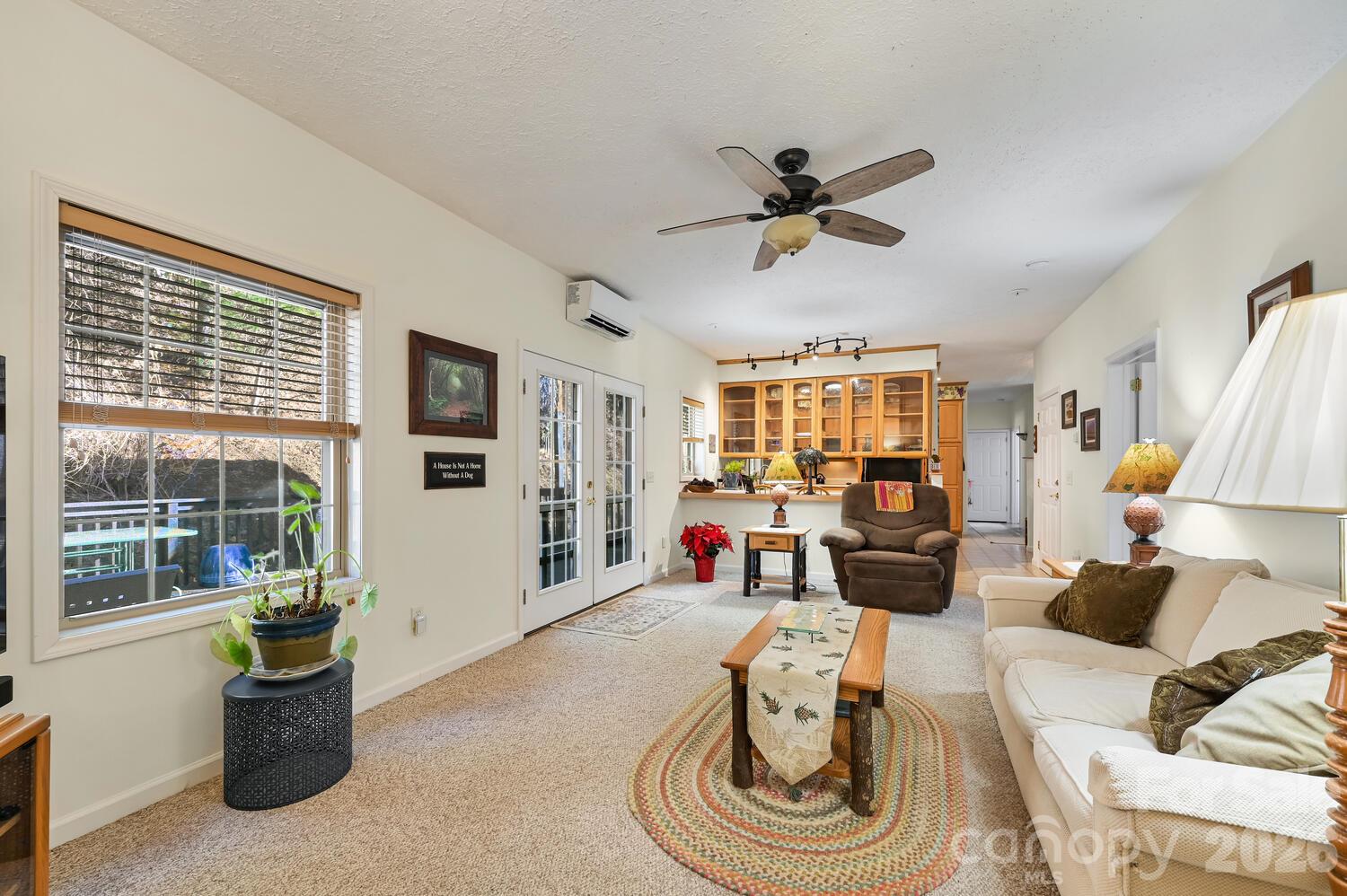 Double doors open to large deck/patio - 2 Ruffed Grouse Drive, Weaverville