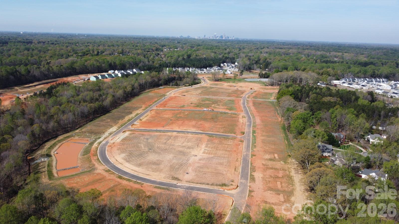 Aerial of community prior to construction. - 6111 Wanesta Drive, Charlotte